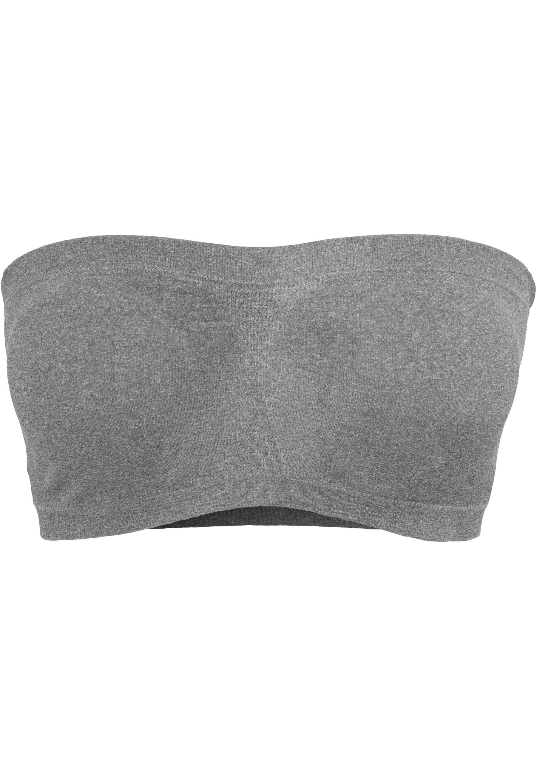 URBAN CLASSICS Bügelloser BH Damen Pads Bandeau Ladies grey