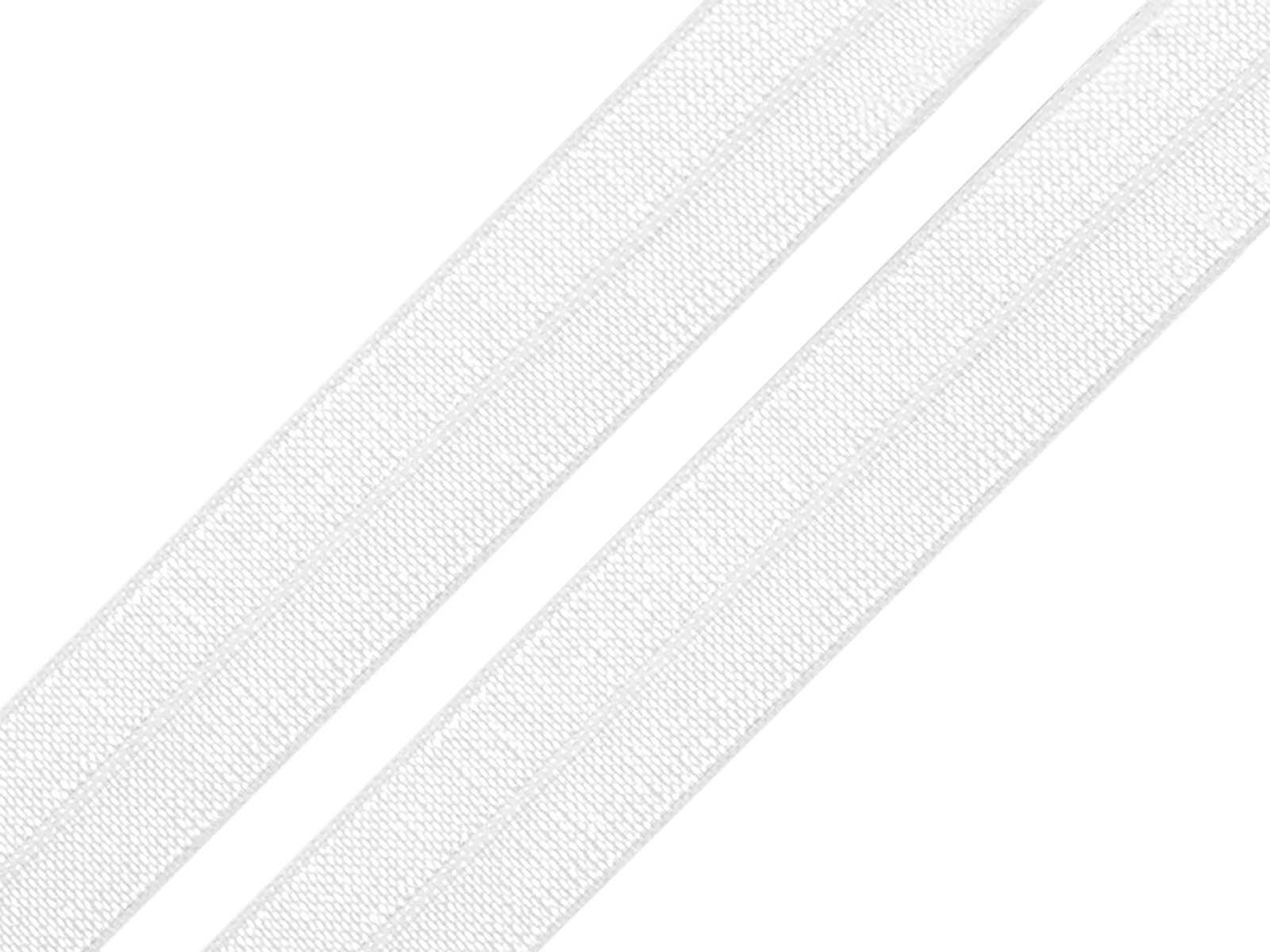 maDDma Gummiband 1m Falzgummi 20mm Faltgummi elastisches Einfassband Saumband Farbwahl, weiß