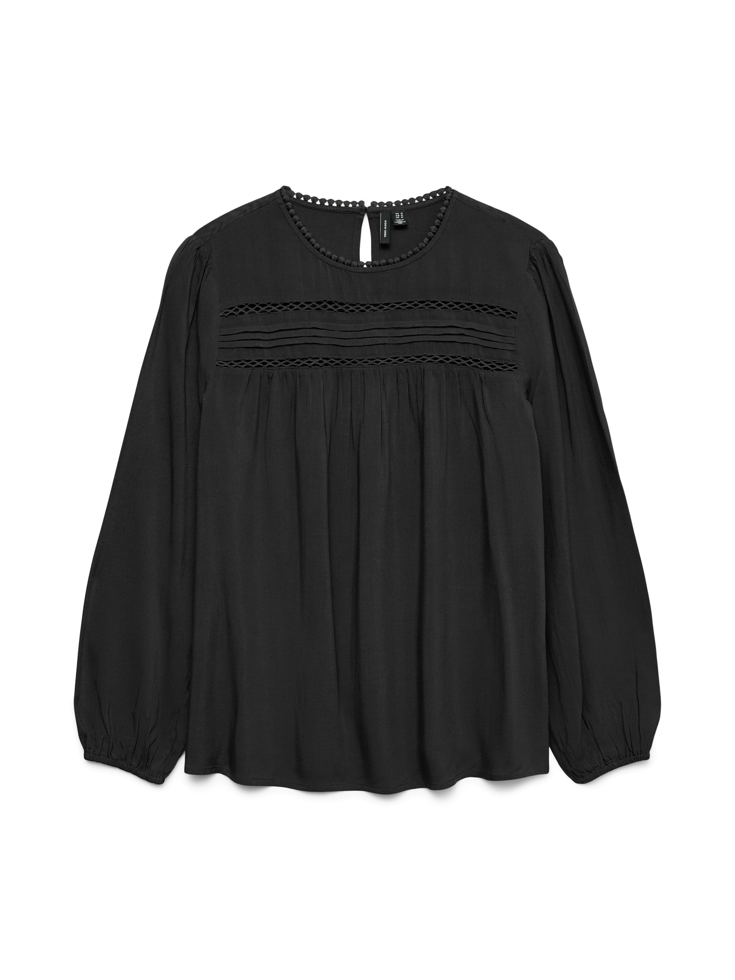 Vero Moda Langarmbluse VMDEBBIE LS PLEAT TOP WVN GA NOOS günstig online kaufen