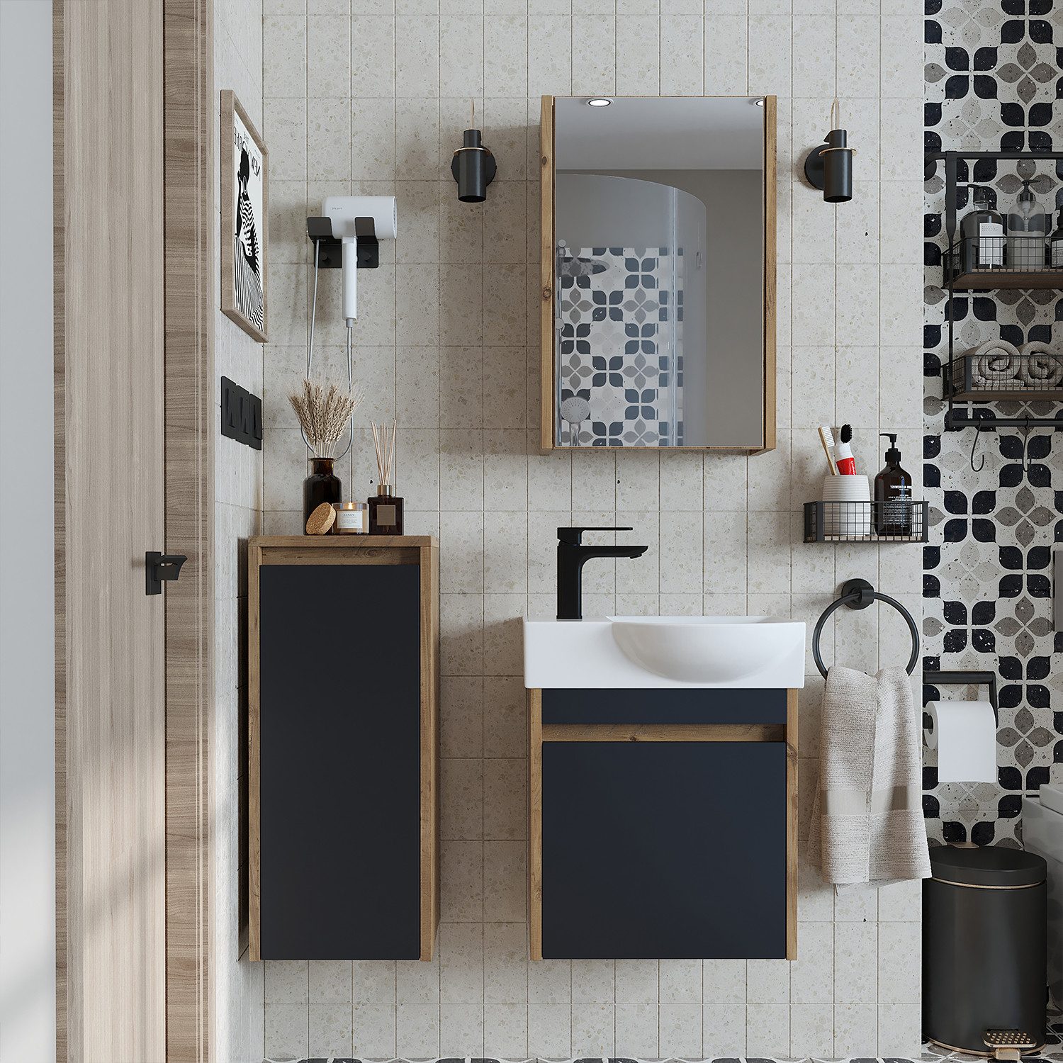 Roomart Badmöbel-Set LEO, (Badmöbelset Unterschrank mit günstig online kaufen
