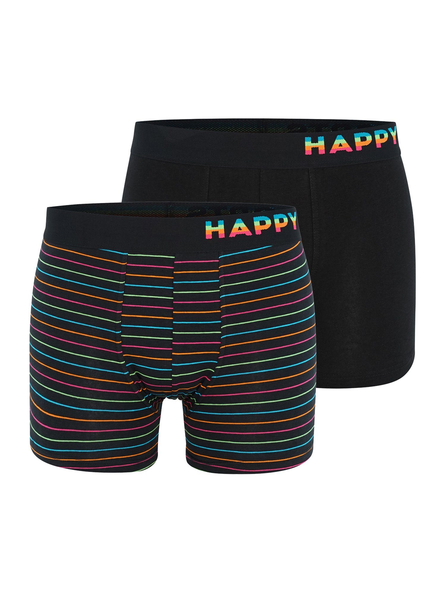 HAPPY SHORTS Retro Pants Motivprint Trunks Rainbow Stripes