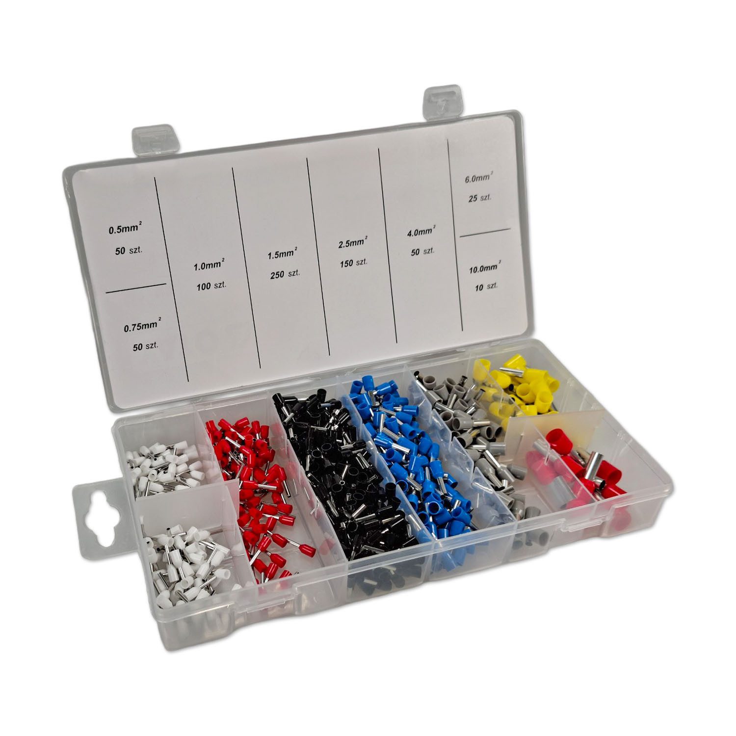 Aderendhülsen Aderendhülsen-Set, isoliert, 0,5-10mm², 685-teilig, Sortimentbox