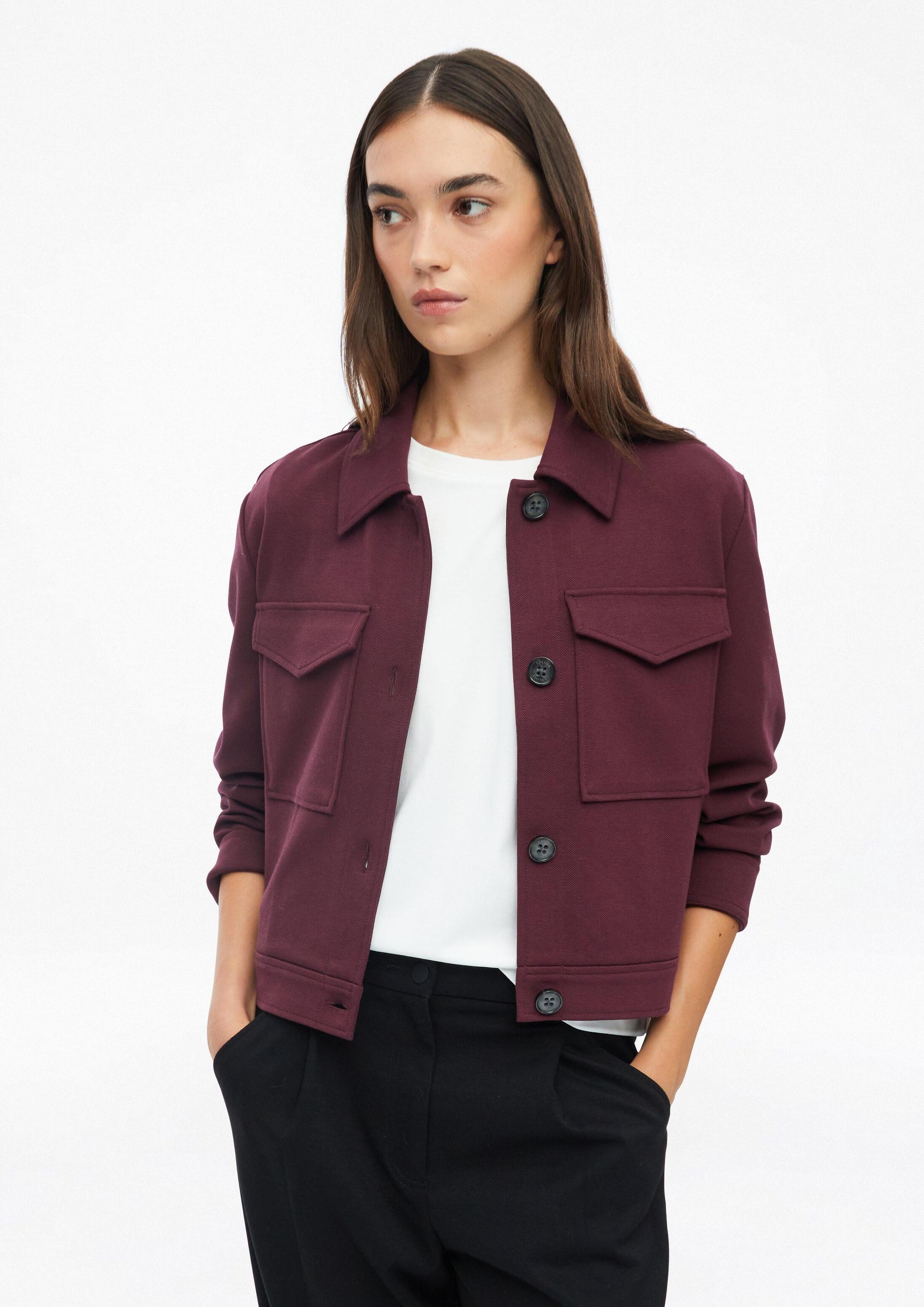 s.Oliver Funktionsjacke Indoor-Jacke Strukturierte Jacke aus Interlock
