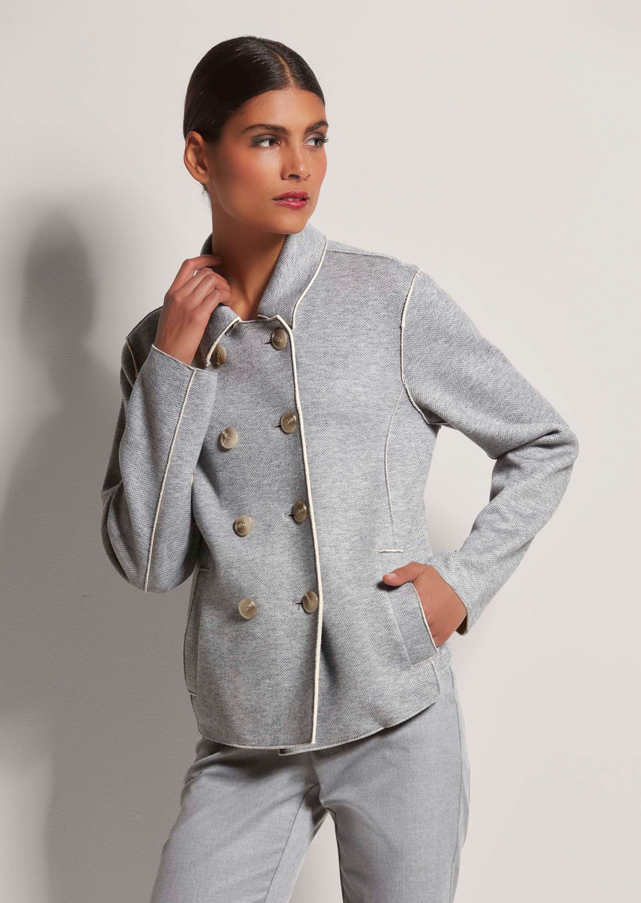 Kurzblazer Blazer in Doubleface-Qualität