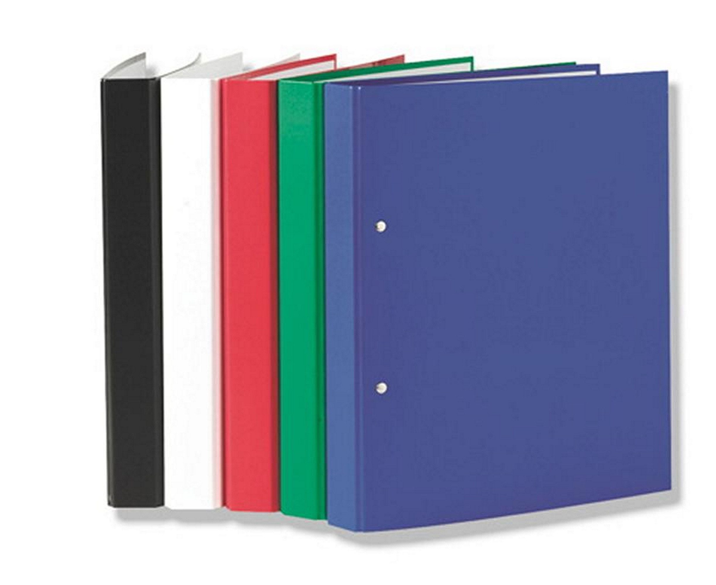 Primus Aktenordner 5 Ringbücher DIN A5 Ringbuch 2-Ring Ordner 1x rot blau schwarz weiß gr
