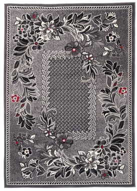 Designteppich Modern Teppich Kurzflor Wohnzimmerteppich Robust und pflegeleicht GRAU, Mazovia, 60 x 100 cm, Fußbodenheizung, Allergiker geeignet, Farbecht, Pflegeleicht, Geometrisch