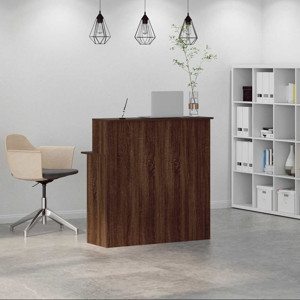 vidaXL Schreibtisch Empfangstheke Braun Eichen-Optik 100x50x103,5 günstig online kaufen