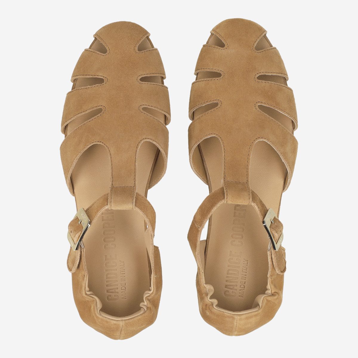 Candice Cooper Candice Cooper 2019931.02.0D02 DANDY T-BAR, Sandaletten, Braun, Damen Sandalette