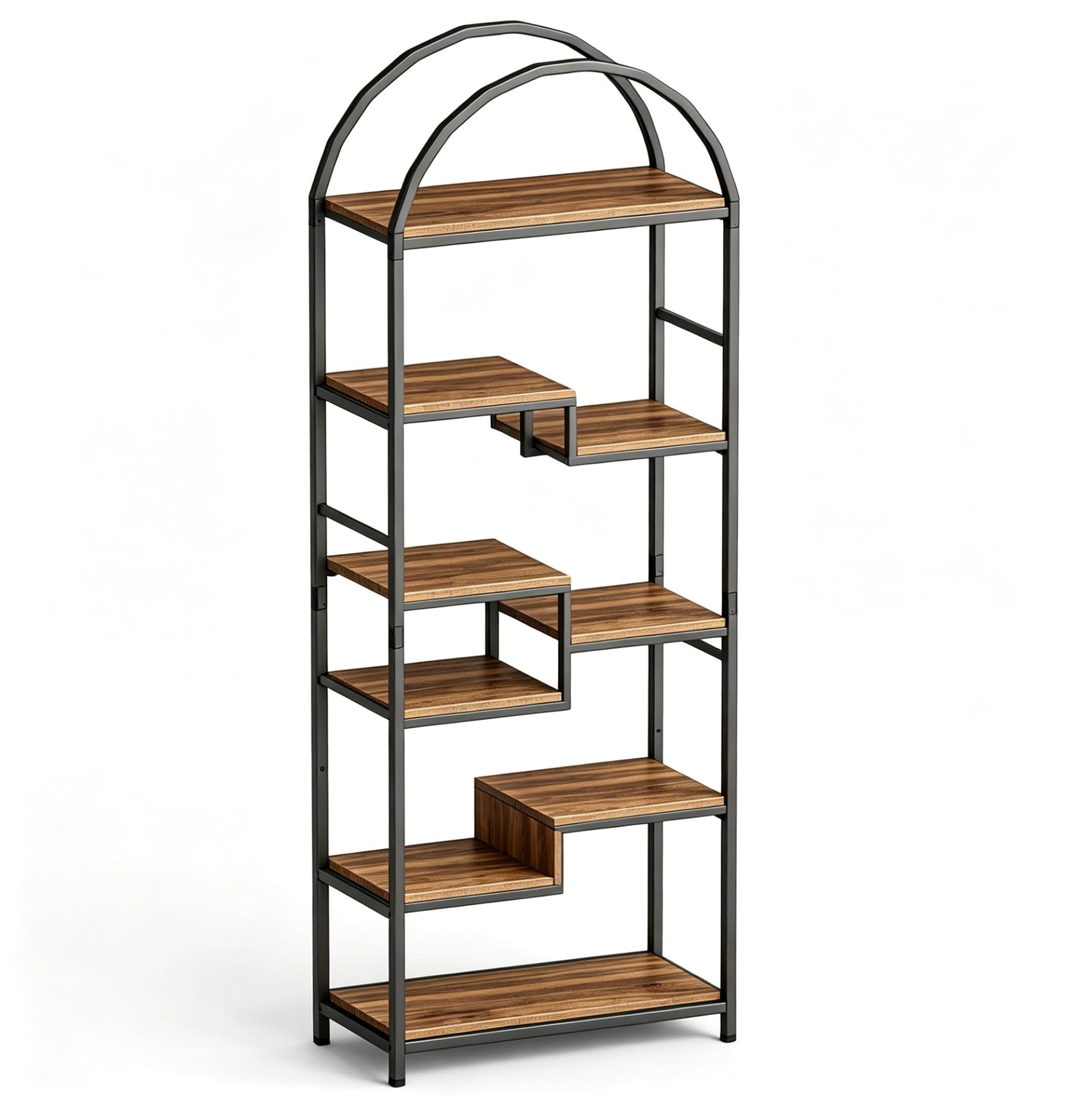 GarveeMore Bücherregal Multifunktionaler Standregal Stufenregal Stauraumregal Küchenregal, 1-tlg., 30x60x170 cm Regal Für Küche, Schlafzimmer Wohnzimmer oder Büro