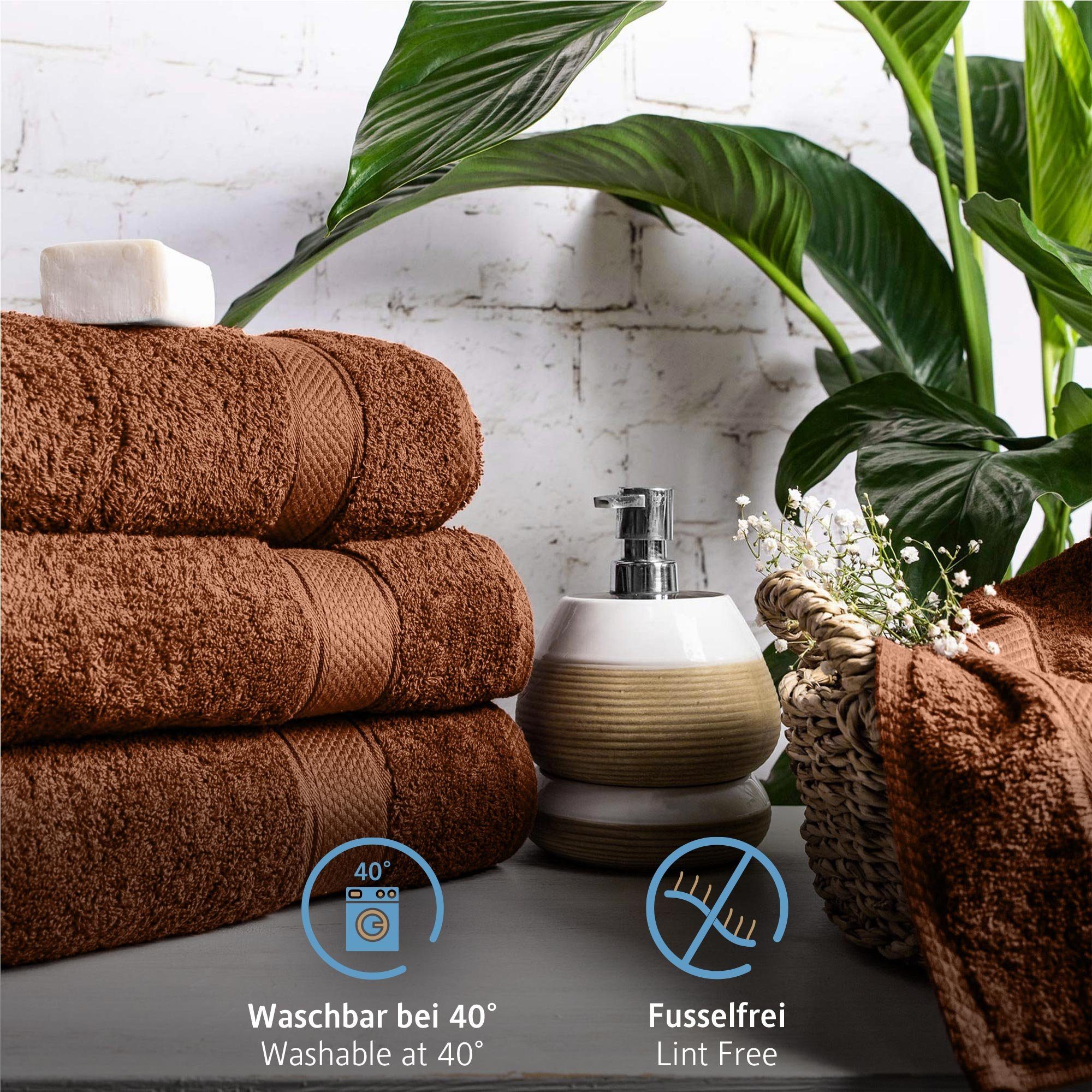 Komfortec Handtuch Set aus 100% Baumwolle, 4 Handtücher 50x100 cm und 4 Badetücher 70x140 cm, Frottee (Packung, 8-St), Duschtücher & Badehandtuch, Weich, Towel, – Bild 3 von 5