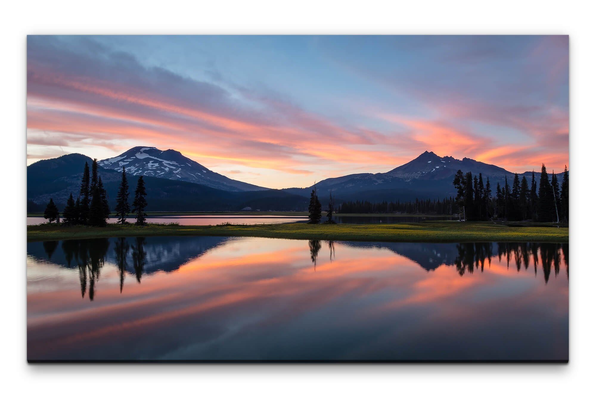 Leinwandbild Bilder XXL Berglandschaft Wandbild auf Leinwand