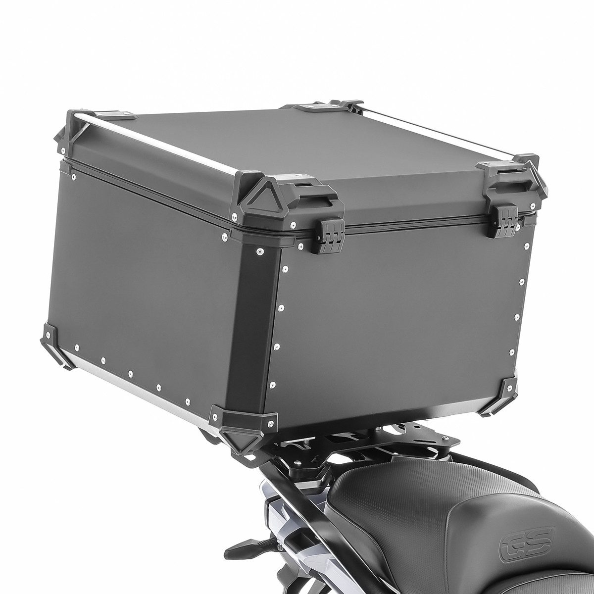 Bagtecs Topcase Set Motorrad Aluminium Topcase 100L + Sozius Rückenpolster # XB100 Alu