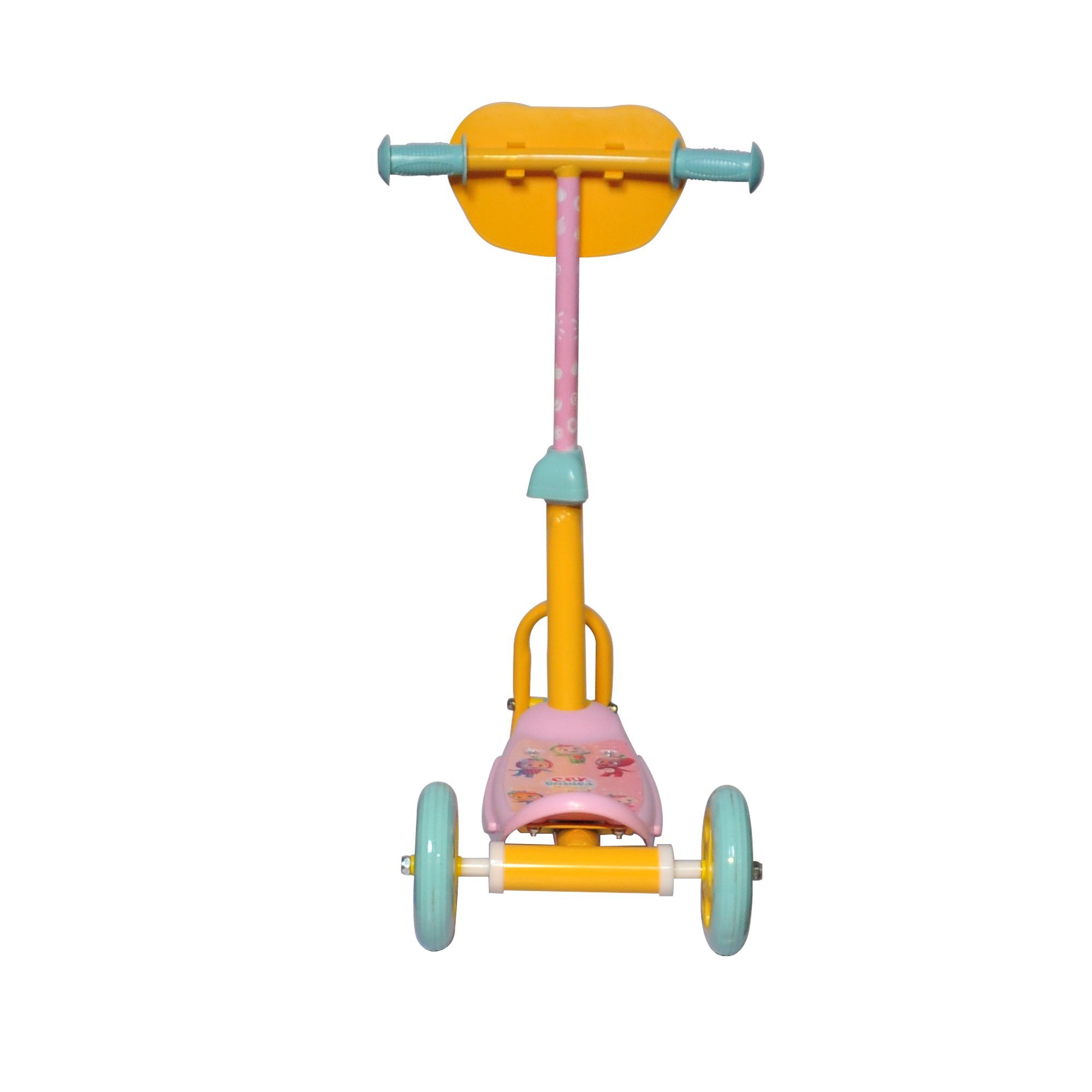 Miniscooter Rosa - Babies Cry Gelb 2 - Reifen Jahre - 6 und - Kinder - Kunststofffelgen -