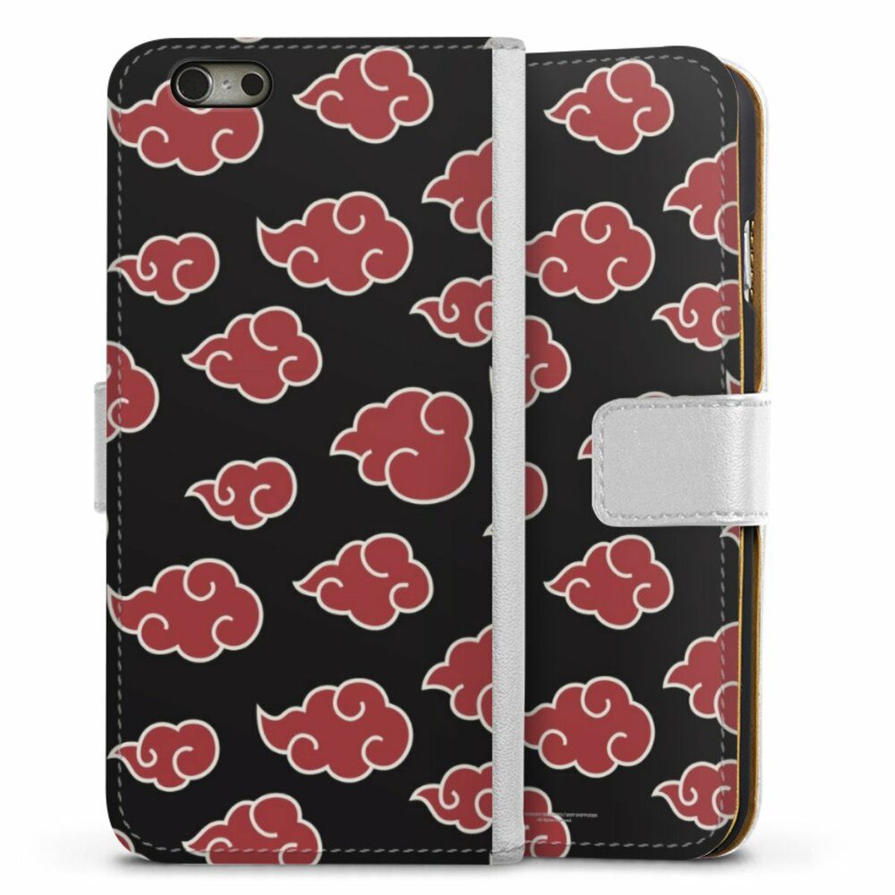 DeinDesign Handyhülle Offizielles Lizenzprodukt Naruto Shippuden Akatsuki Akatsuki Pattern, Apple iPhone 6 Hülle Handy Flip Case Wallet Cover Handytasche Leder