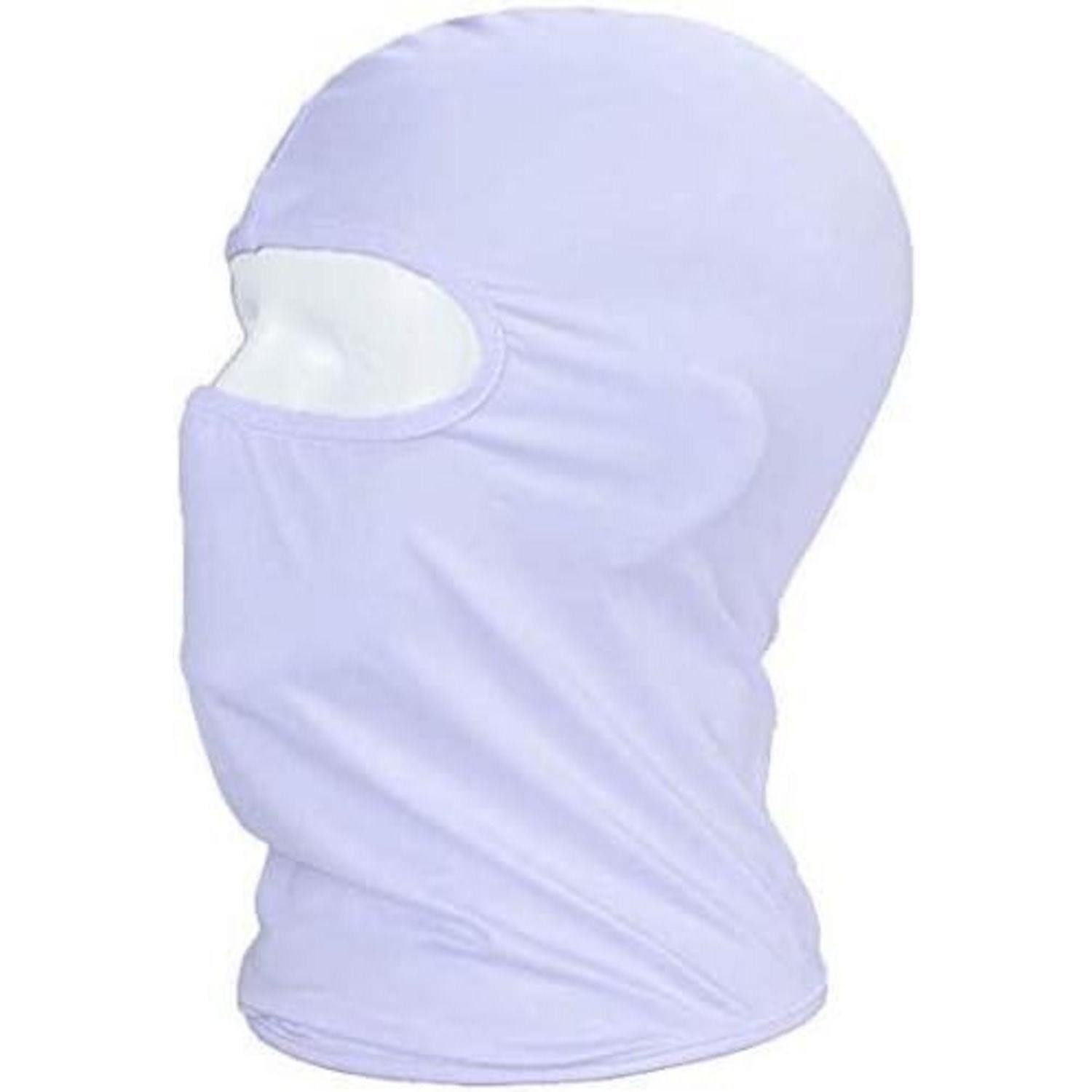 LuxusKollektion Sturmhaube Sturmhaube Balaclava Vollgesichtsmaske UV Schutz Weiß 3er Pack