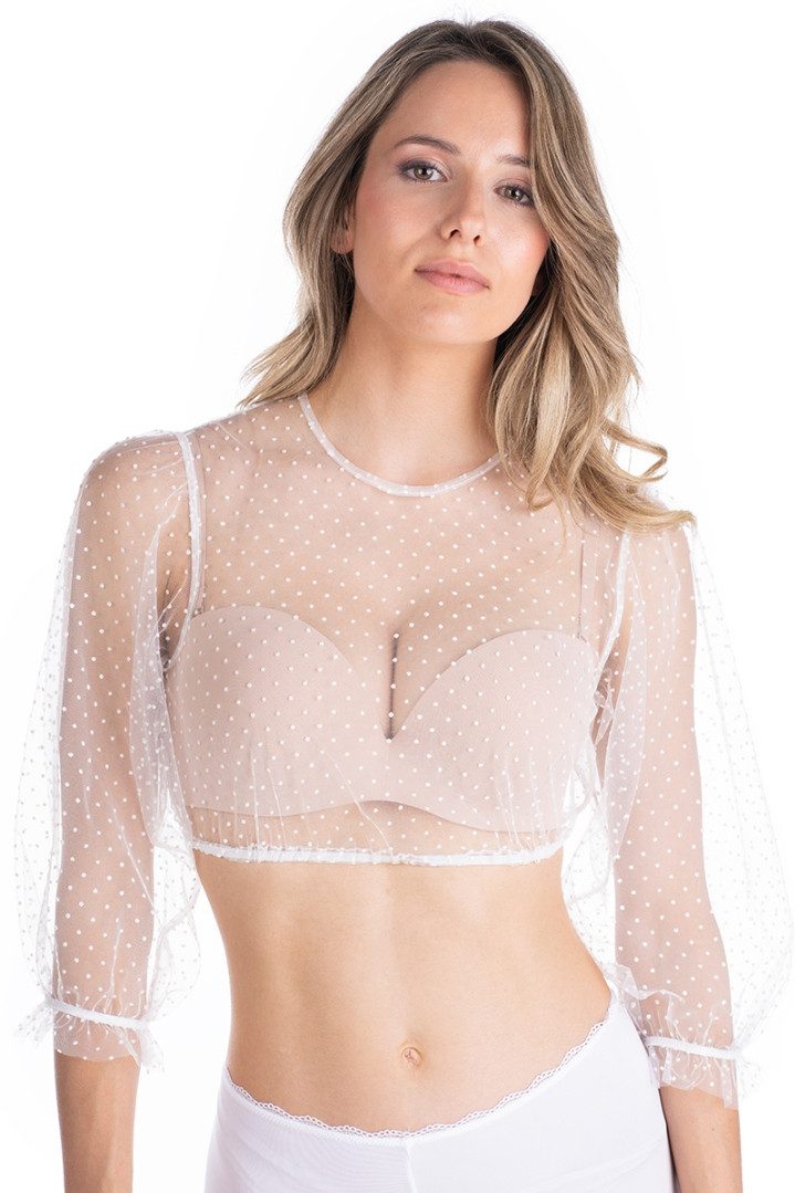 PURPLE LINE by Spieth & Wensky Dirndlbluse Dirndlbluse - KAKTUS - schwarz, weiß
