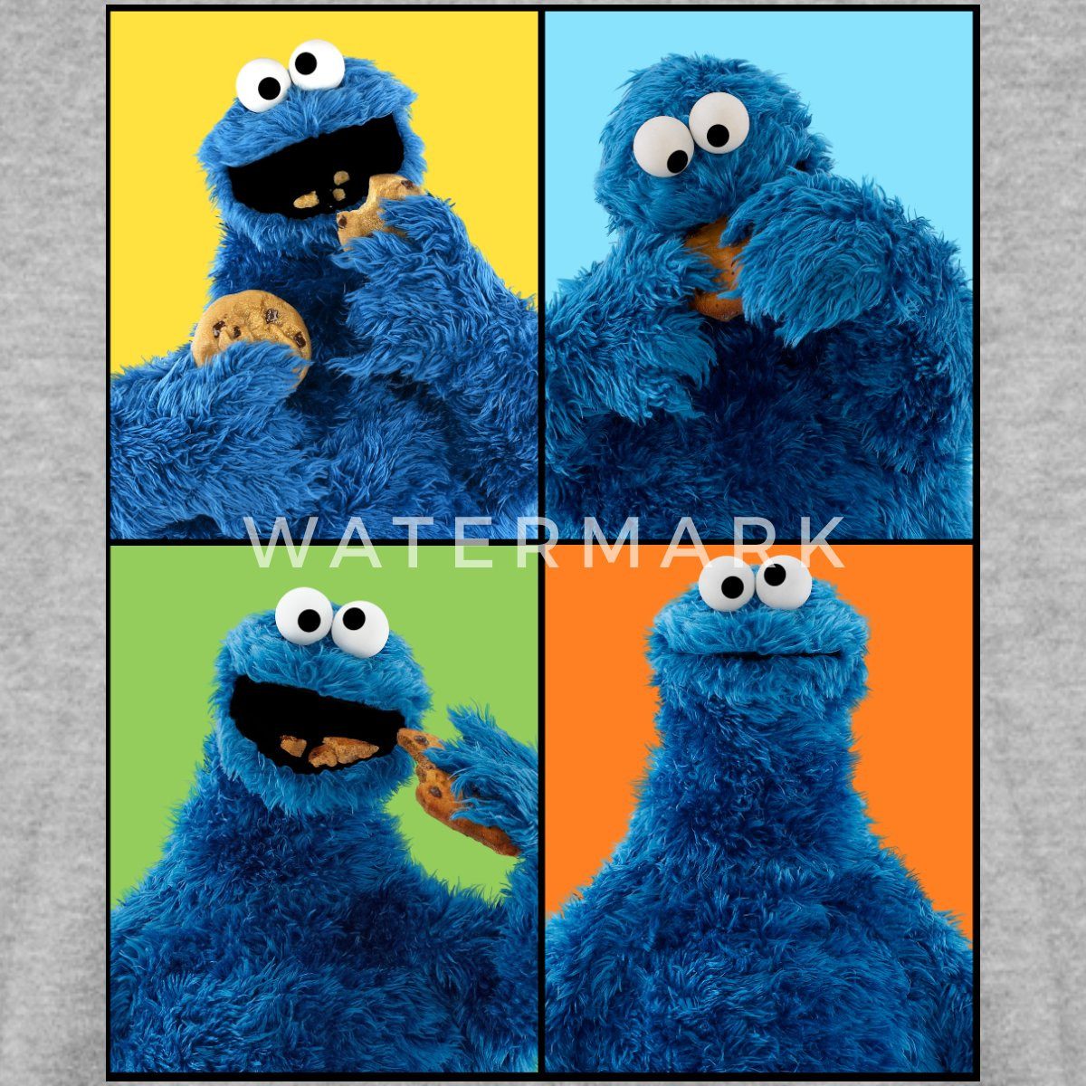 Spreadshirt Sweatshirt Sesamstraße Krümelmonster Posen Unisex günstig online kaufen