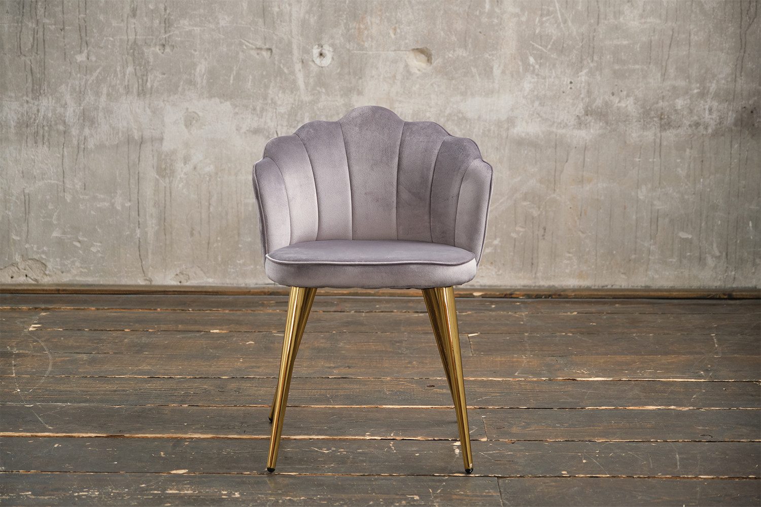 KAWOLA Esszimmerstuhl SALLY, Stuhl Velvet, Fuß schwarz oder gold, verschied günstig online kaufen