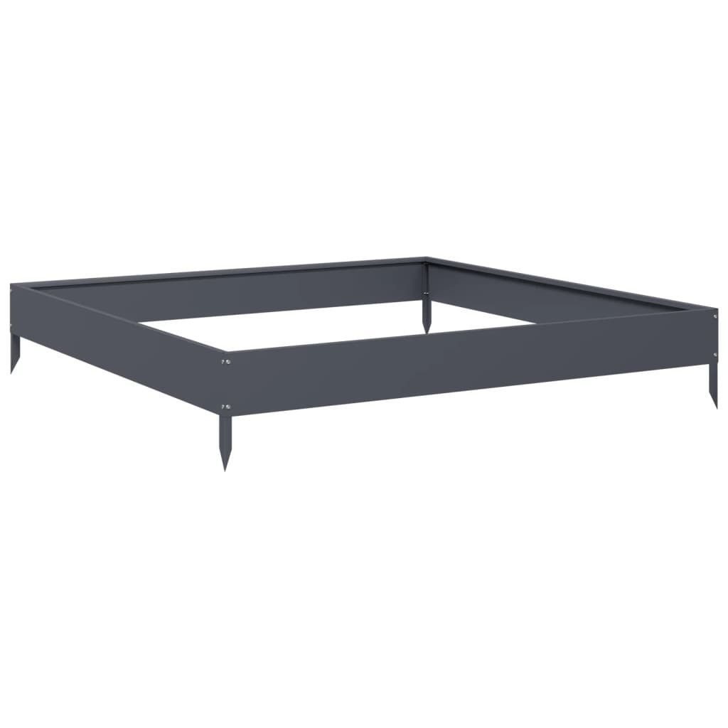 vidaXL Hochbeet Hochbeet Anthrazit 100x100x18,5 cm Stahl (1 St)
