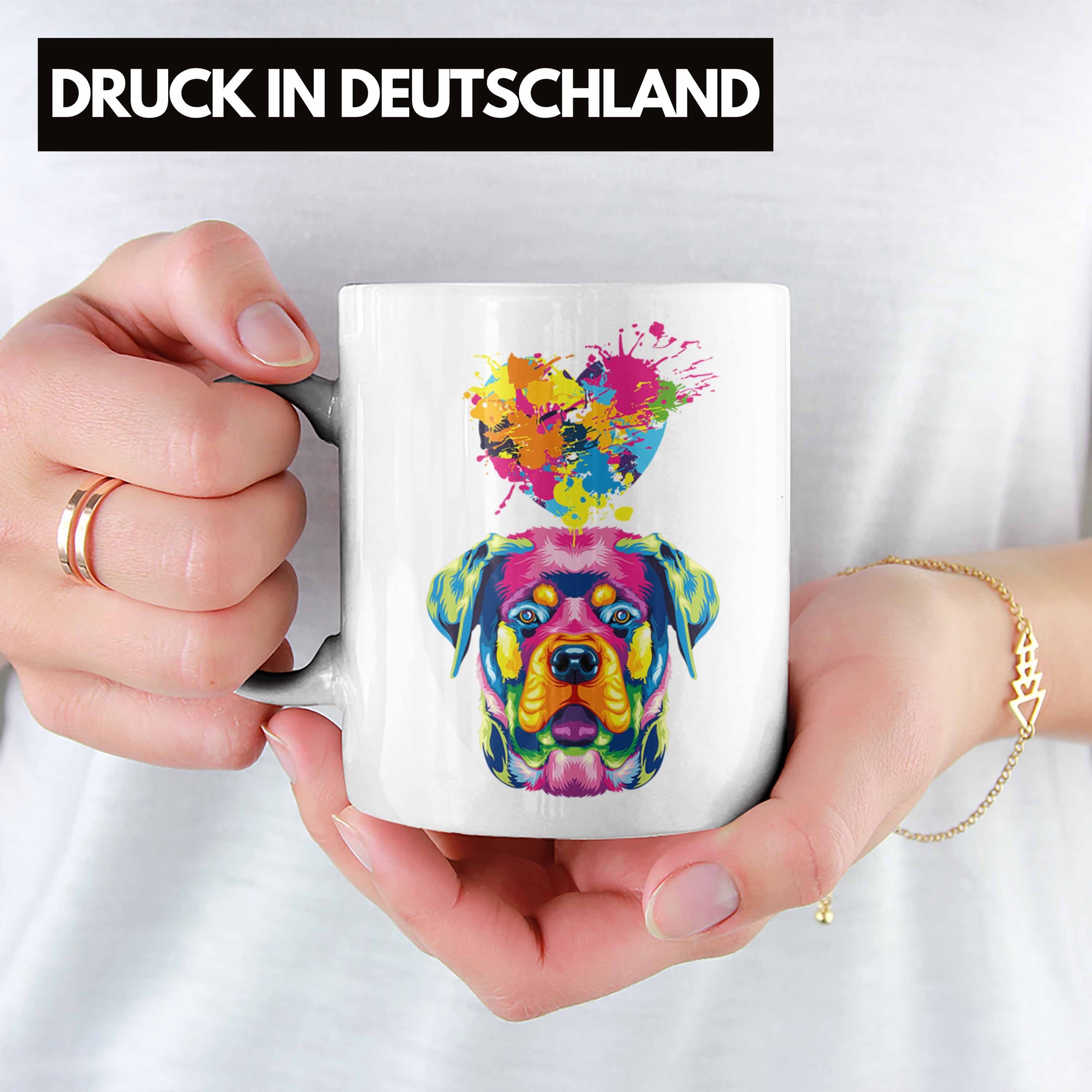 Farbe Trendation Tasse Weiss Lustiger Besitzer Herz Geschenk Geschenk Spruch Tasse Rottweiler