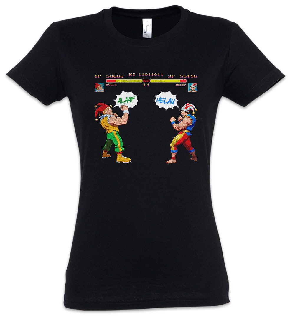 Urban Backwoods Print-Shirt Fassenacht Kölle Alaaf vs Mainz Damen T-Shirt Helau Köln Kostüm Kölsch (1-tlg) Fasching Karneval Verkleidung Fastnacht Fassenacht