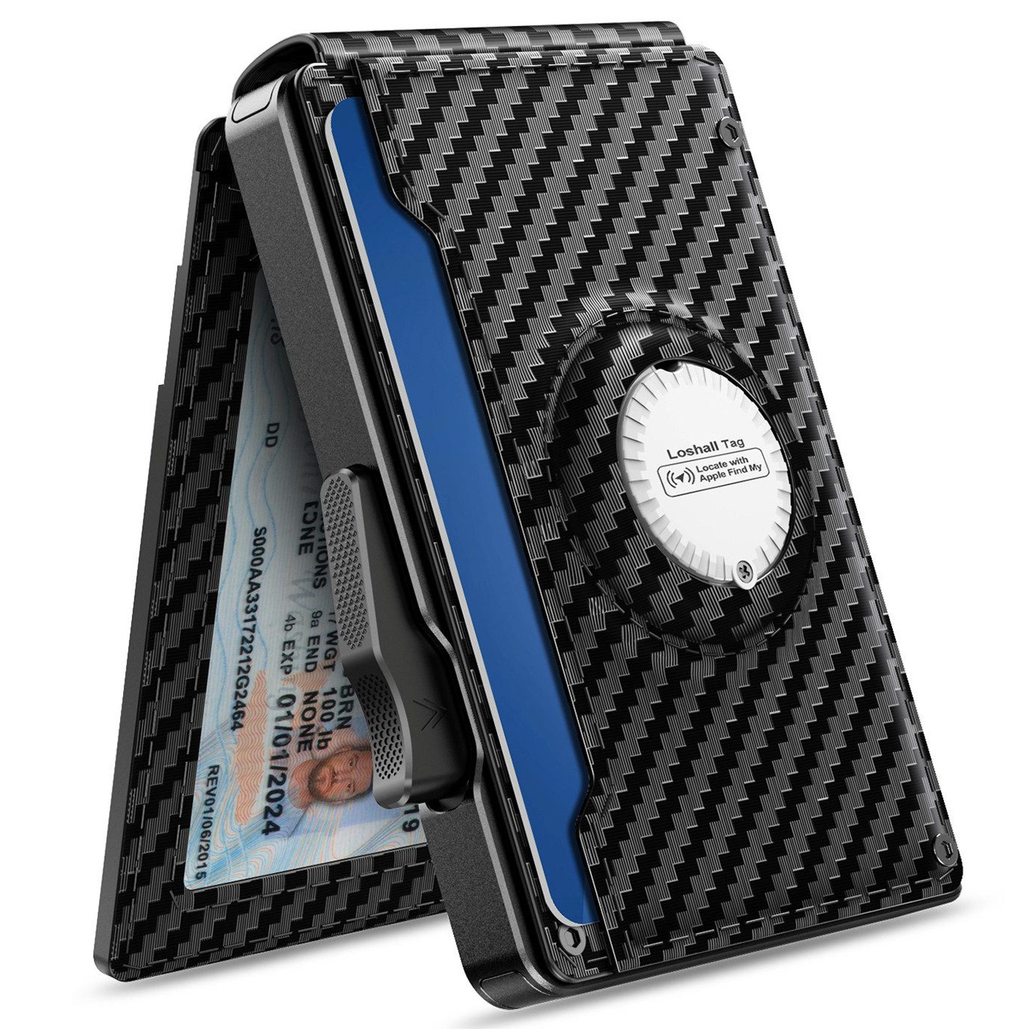 Forrlite Geldbörse Geldbörse Herren,Karten Geldbeutel Herren mit Airtag Slim Wallet (Große Kapazität Pop-up Portmonee AirTag für 12 Karten & 2 Ausweis,RFID Geldbörse Smart Wallet for Men mit Münzfach,Schwarz( AirTag ist nicht im Lieferumfang enthalten)