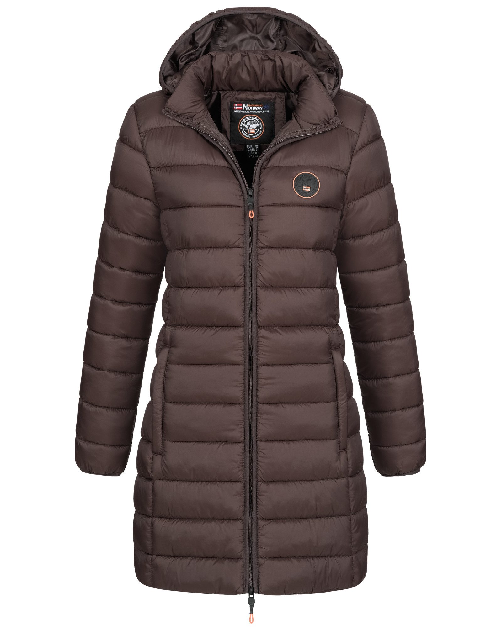 Geographical Norway Steppmantel Winterjacke Damen Steppjacke Parka Lange Steppmantel Wintermantel