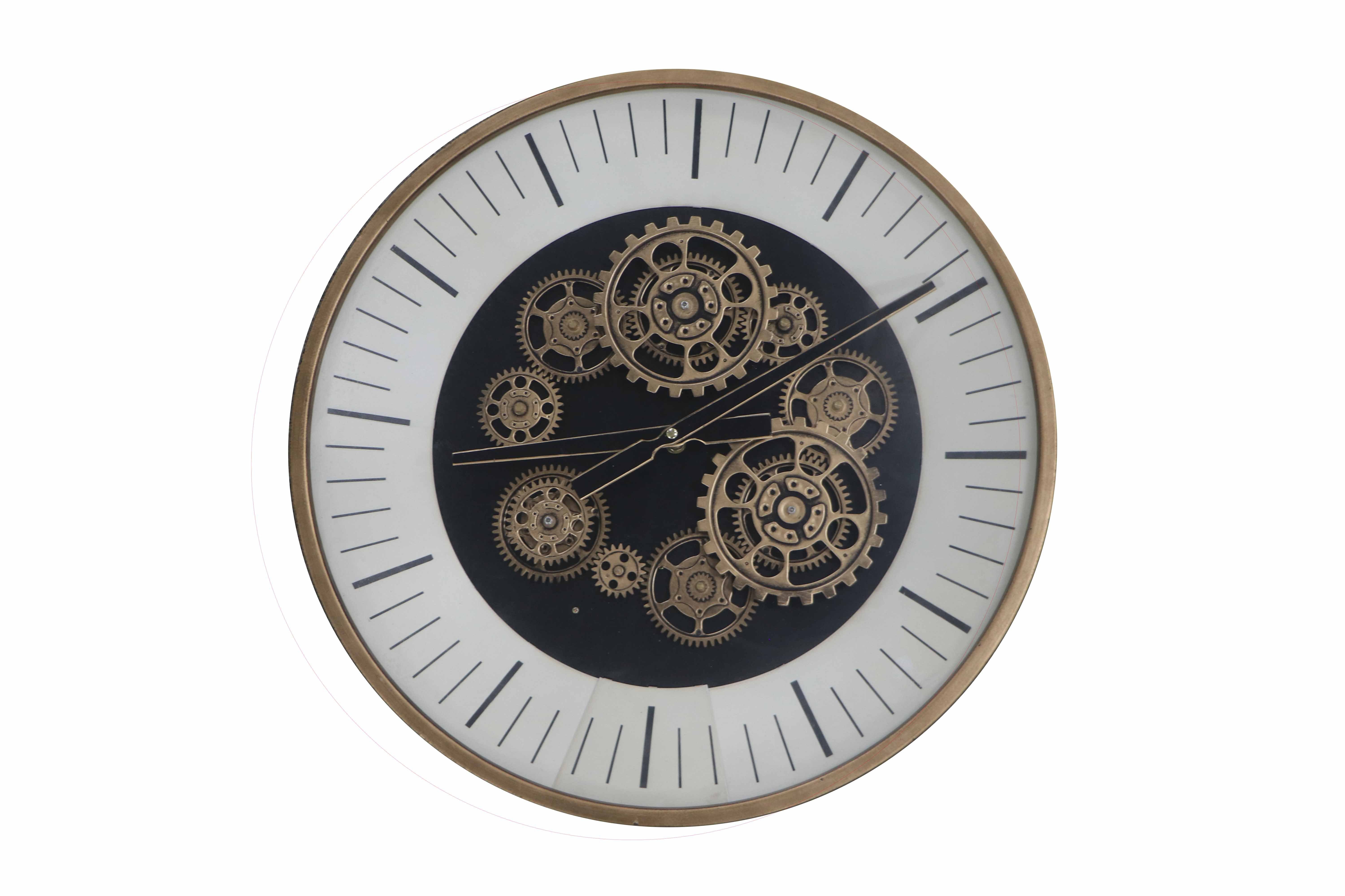 Wanduhr mit Beweglichen Zahnrädern Groß Hängeuhr Vintage 60cm Küche Wohnzimmer