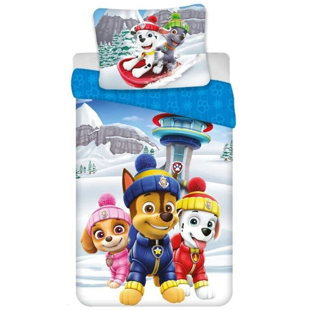 PAW PATROL Bettwäsche Paw Patrol Chase Kinder Flanell Bettwäsche Set