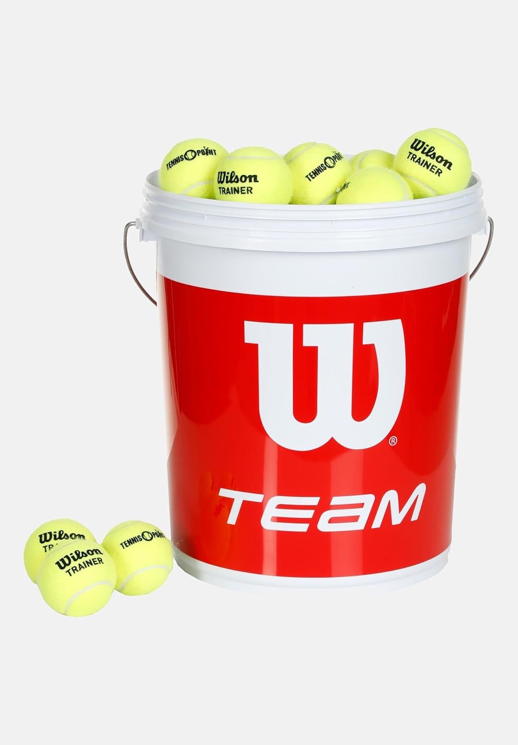 Wilson Tennisball Team W Trainer - 72 Tennisbälle - Drucklose Bälle - (72er Eimer)