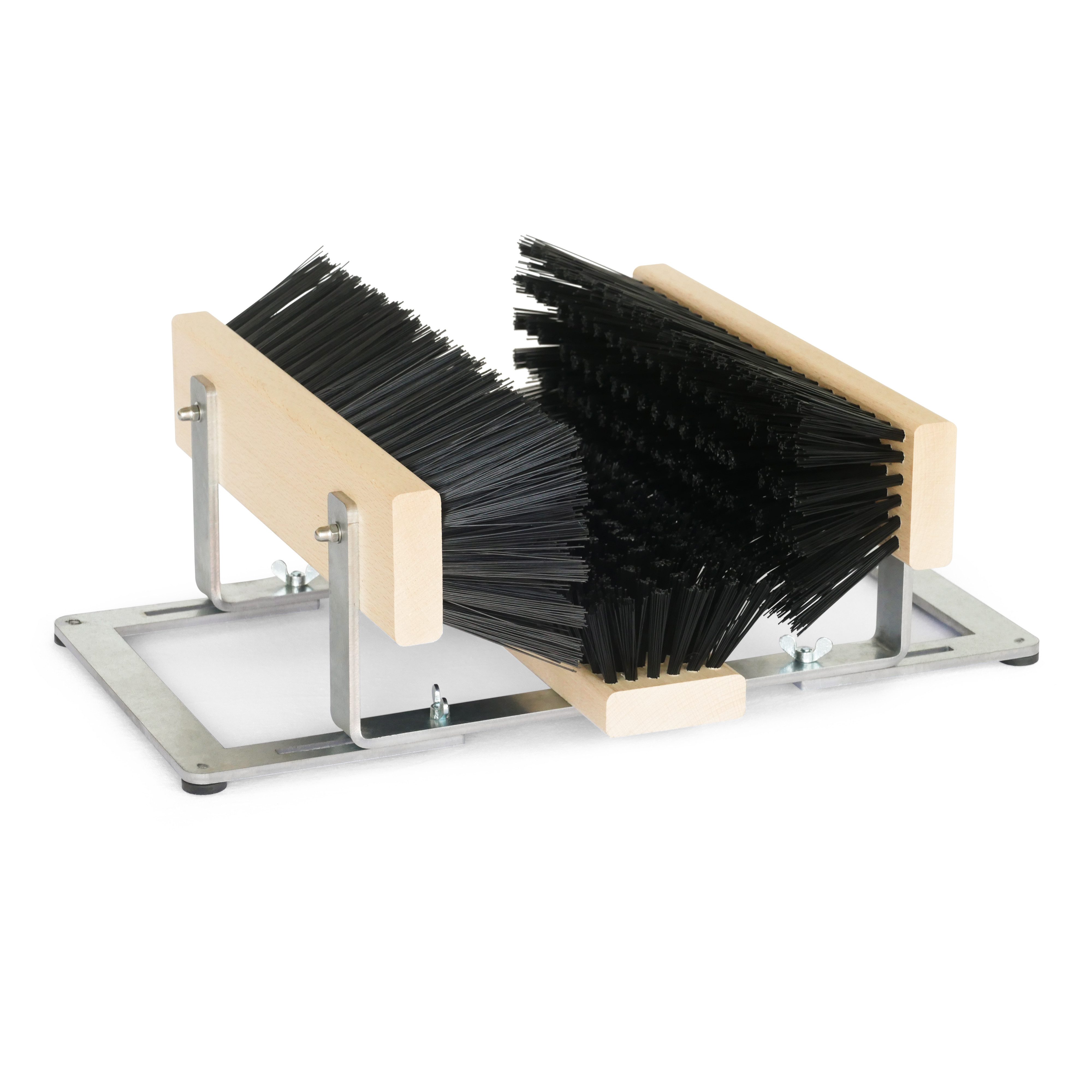 Georgi Bürstenfabrik Reinigungsbürste Fußabtreter Premium Lite - Schuhreiniger, Schuhabtreter, Für alle Schuhe, Kompakt, verstellbar, tiefliegende Bürsten für beste Ergonomie