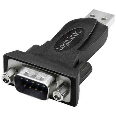 LogiLink USB 2.0-Adapter, USB-A/M zu DB9/M (RS232), Win 11 Computer-Adapter