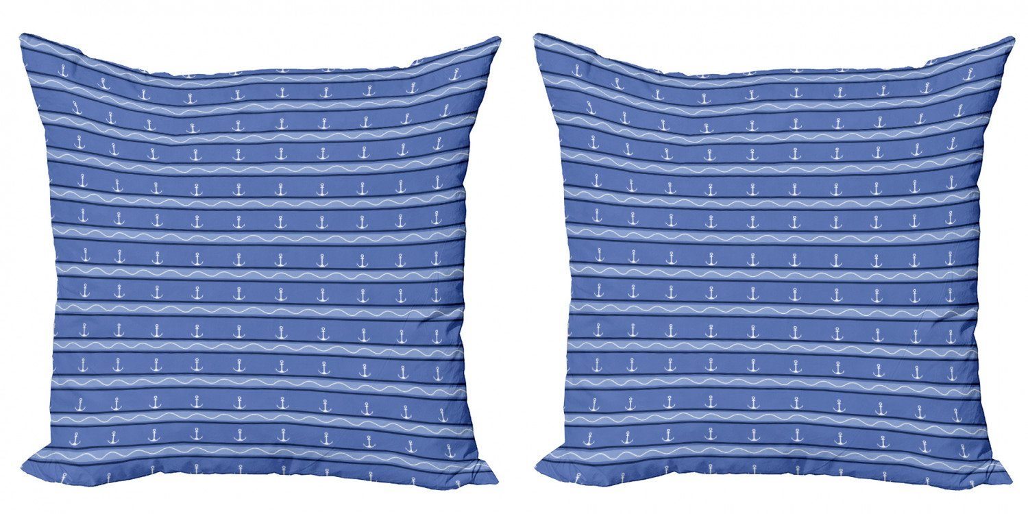 (2 Accent Digitaldruck, Abakuhaus Stück), Modern Waves Doppelseitiger Weinlese-Streifen Kissenbezüge Ankerleinen