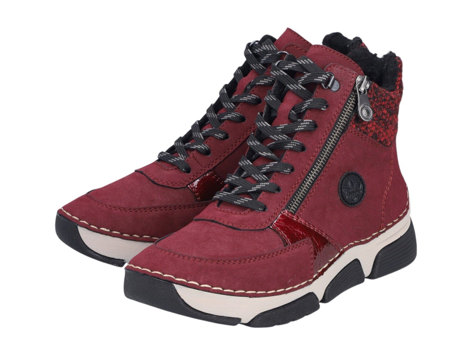 Rieker 45960-35 (Schnürstiefel mit Innenfutter, sehr warm) rot Damen Winter günstig online kaufen
