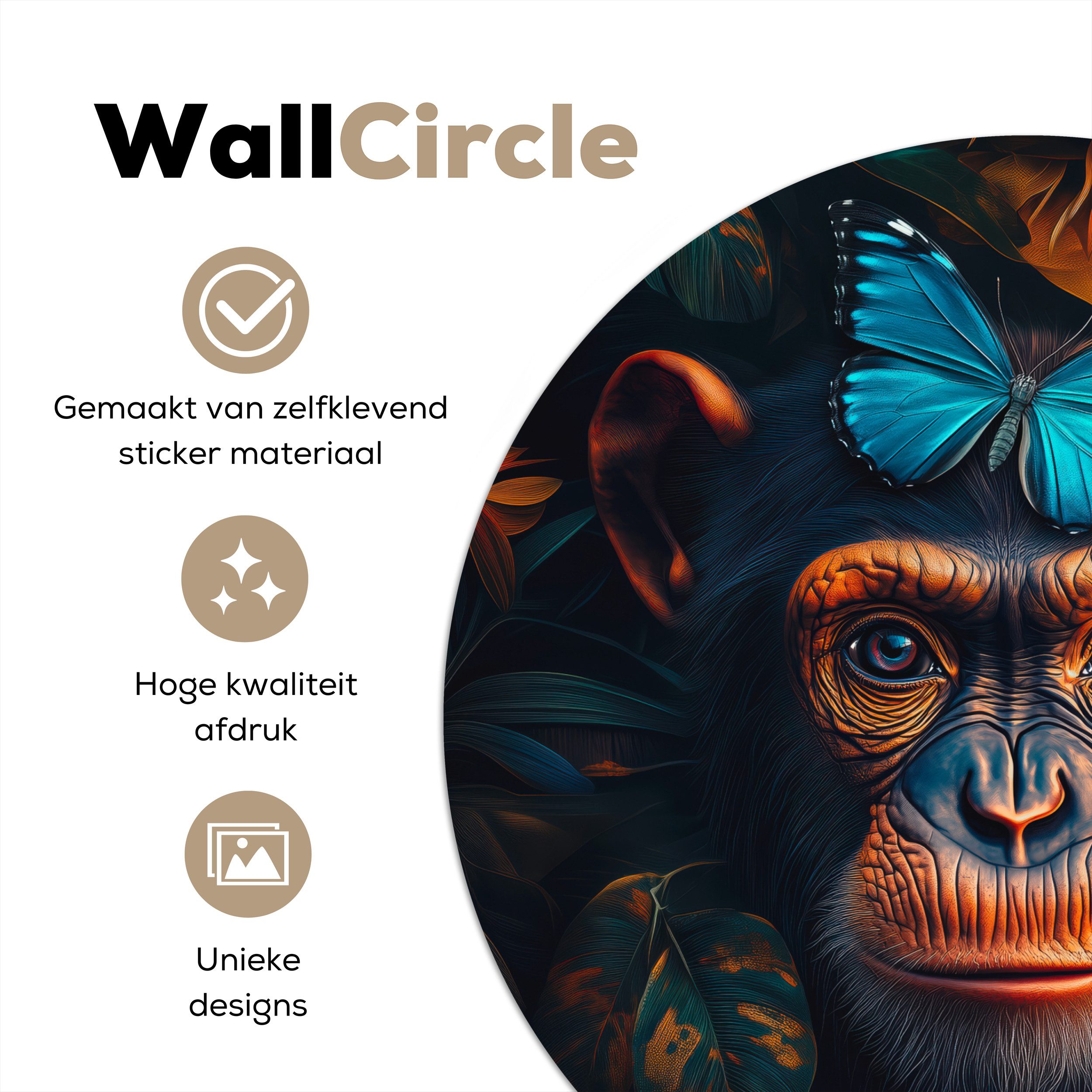 MuchoWow Wandsticker Schimpanse - Affe - günstig online kaufen