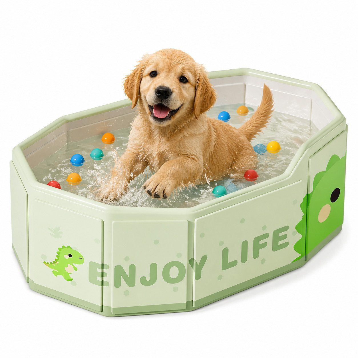 ibettertec Hundepool Hundebadewanne, faltbar Badewanne, Wasserbecken für Hunde 75x45x23cm, (für Garten, Balkon), Faltbare Schwimmbad für Welpen