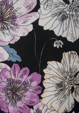 LASCANA Schlupfbluse mit Blumenprint und Trompetenärmeln, Blusenshirt, casual