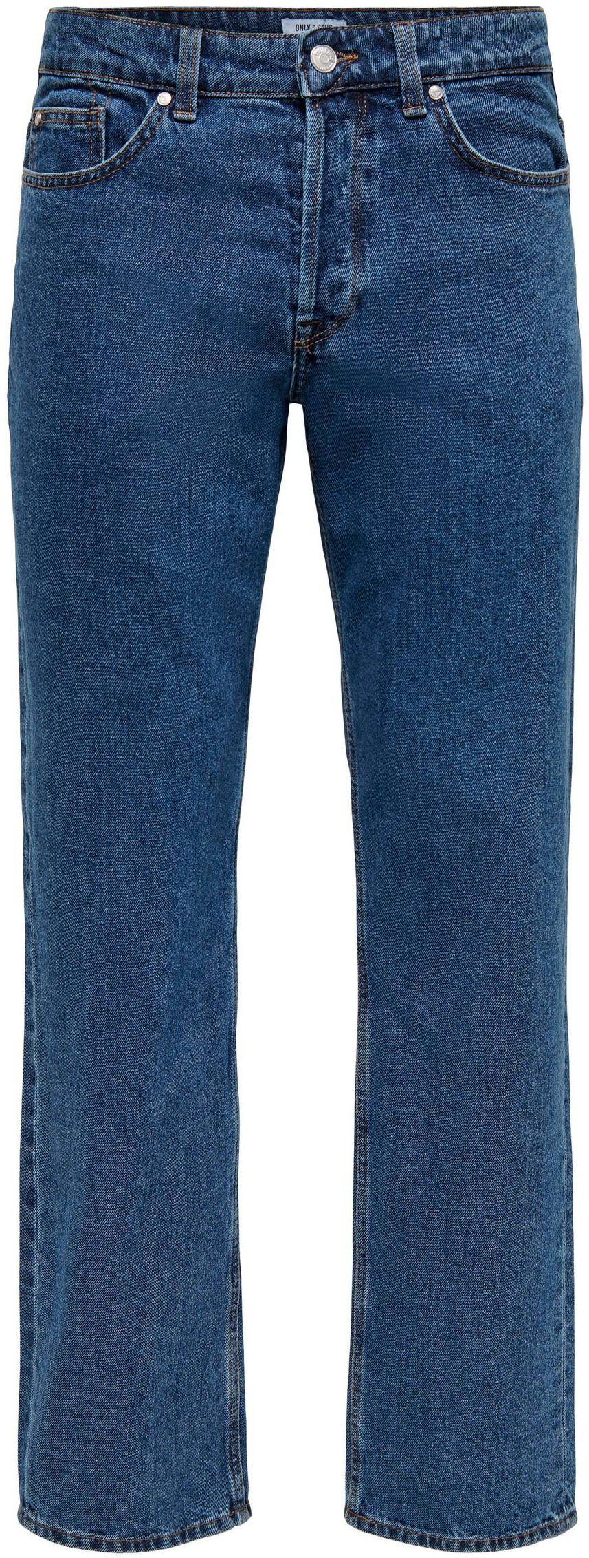 0017 mid DNM STRAIGHT NOOS SONS DOT ONLY & BROMO blue Loose-fit-Jeans ONSEDGE