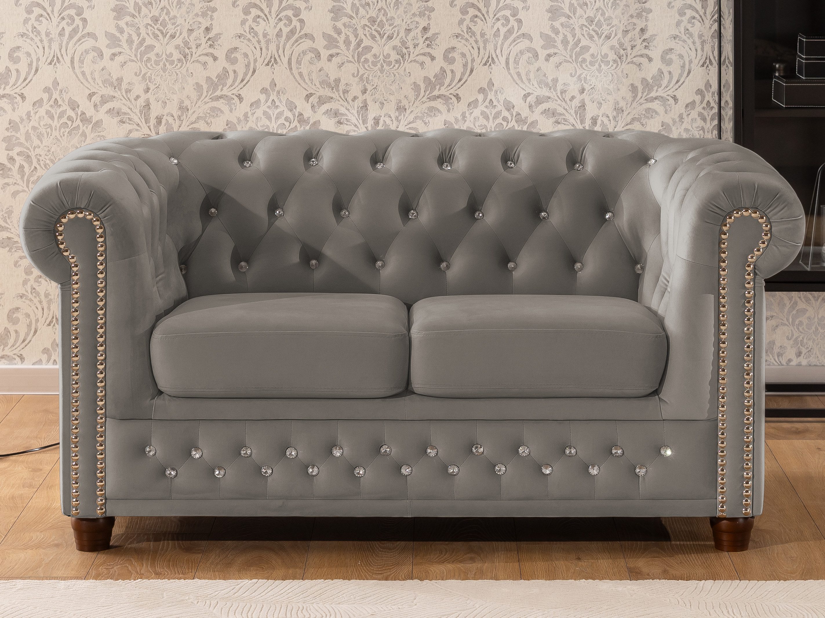 S-Style Möbel Chesterfield-Sofa 2-Sitzer Cleo Blink günstig online kaufen