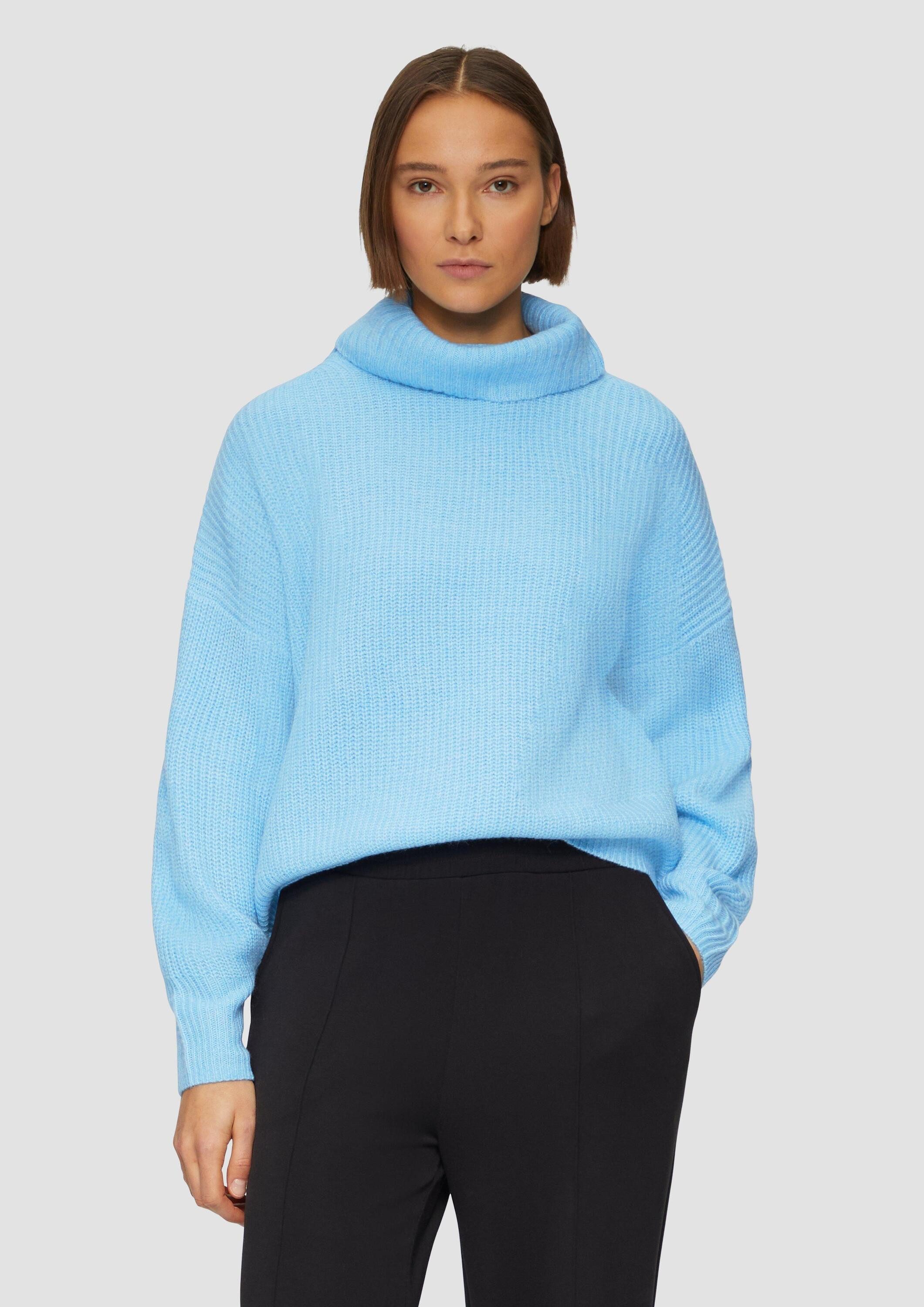 s.Oliver Longpullover Strickpullover Oversized Pullover mit Rollkragen günstig online kaufen