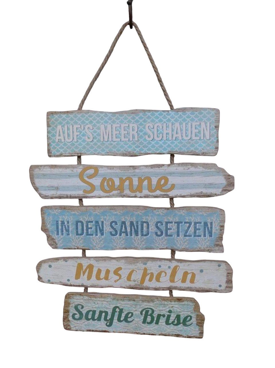 Deko-Impression Hängedekoration Schild Meer Sonne Strand günstig online kaufen