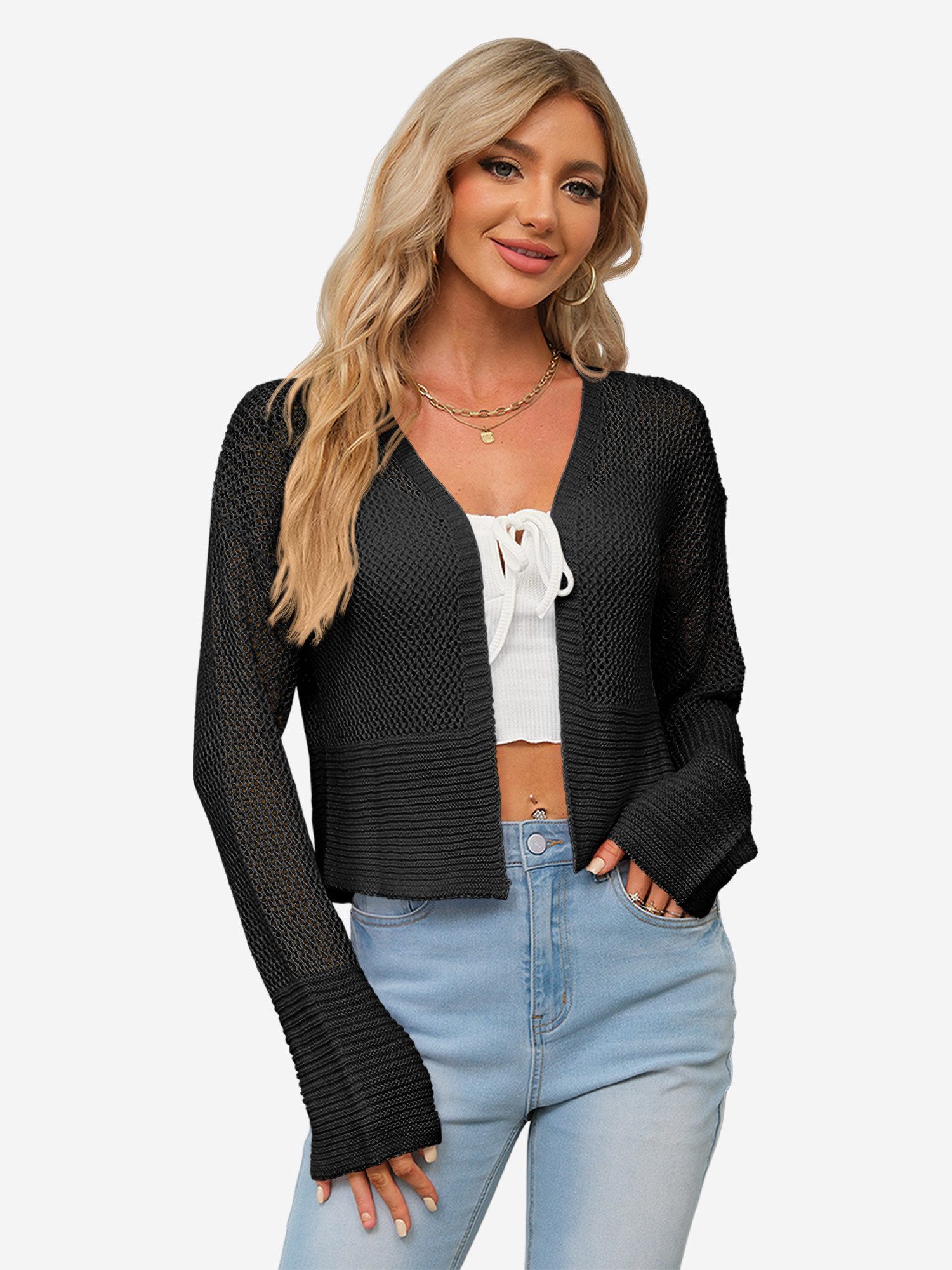 Imily Bela Cardigan Damen Kurzer Strickcardigan (Packung, 1-tlg., 1per-Pack günstig online kaufen