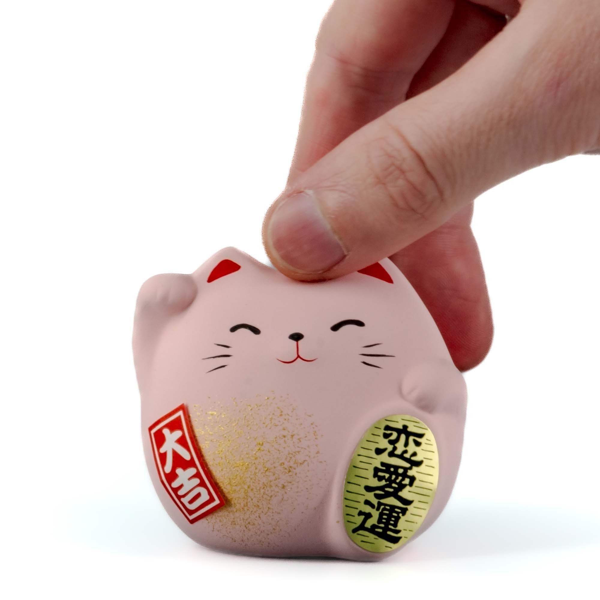 teayumi Dekofigur NEKO Katze Omamori Talisman Rosa günstig online kaufen