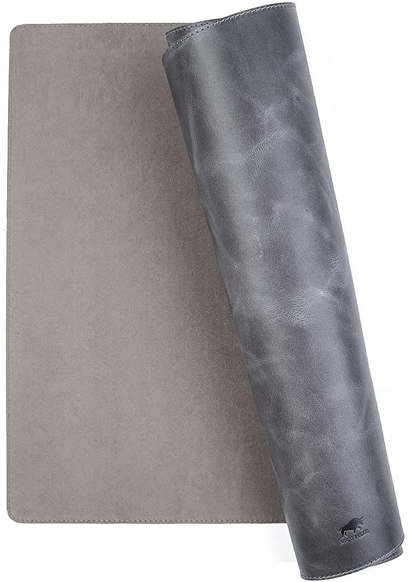 Solo Pelle Schreibtischunterlage Handgefertigte Schreibunterlage aus Leder - Unterlage (48cm x 90cm) – Bild 3 von 5