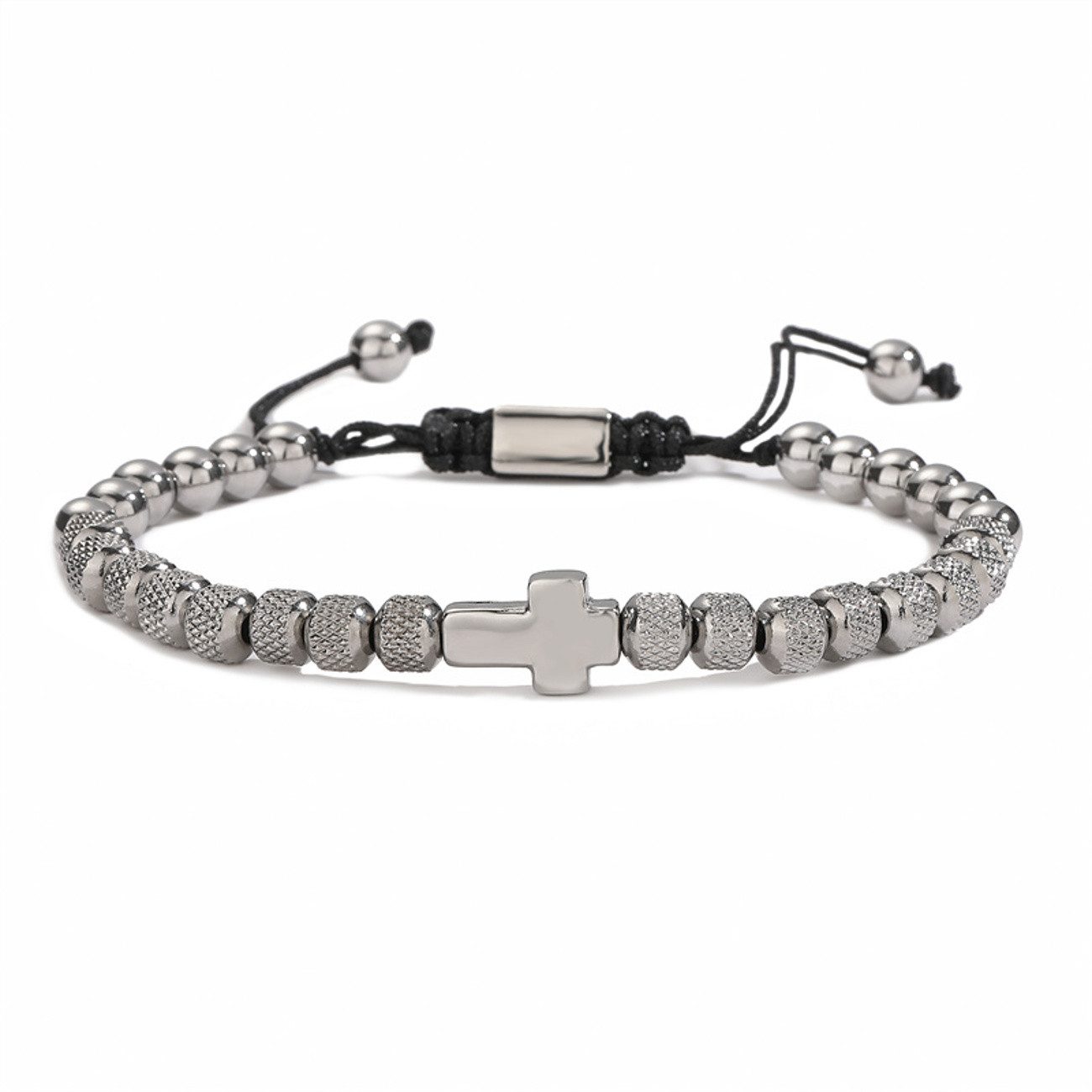 KARMA Edelstahlarmband Herren Armband Edelstahl Kreuz günstig online kaufen