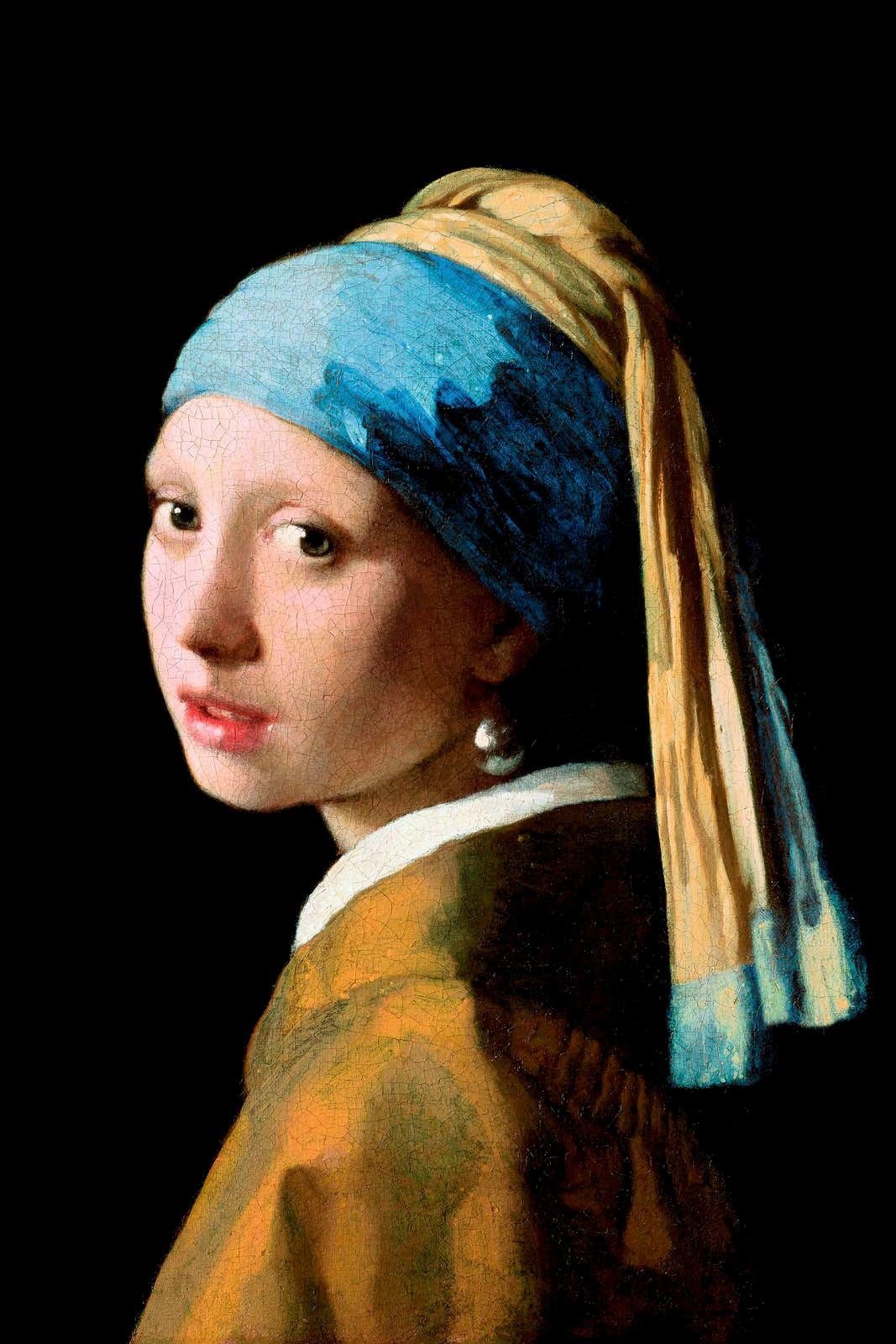 cm J.Vermeer-Mädchen Ohrgehänge, Deco-Panel 60/90 mit Reinders!