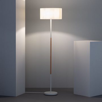 Aesthetic Living Stehlampe Holz Stehlampe Silinda mit Lampenschirm, nordische Stehlampe, ohne Leuchtmittel