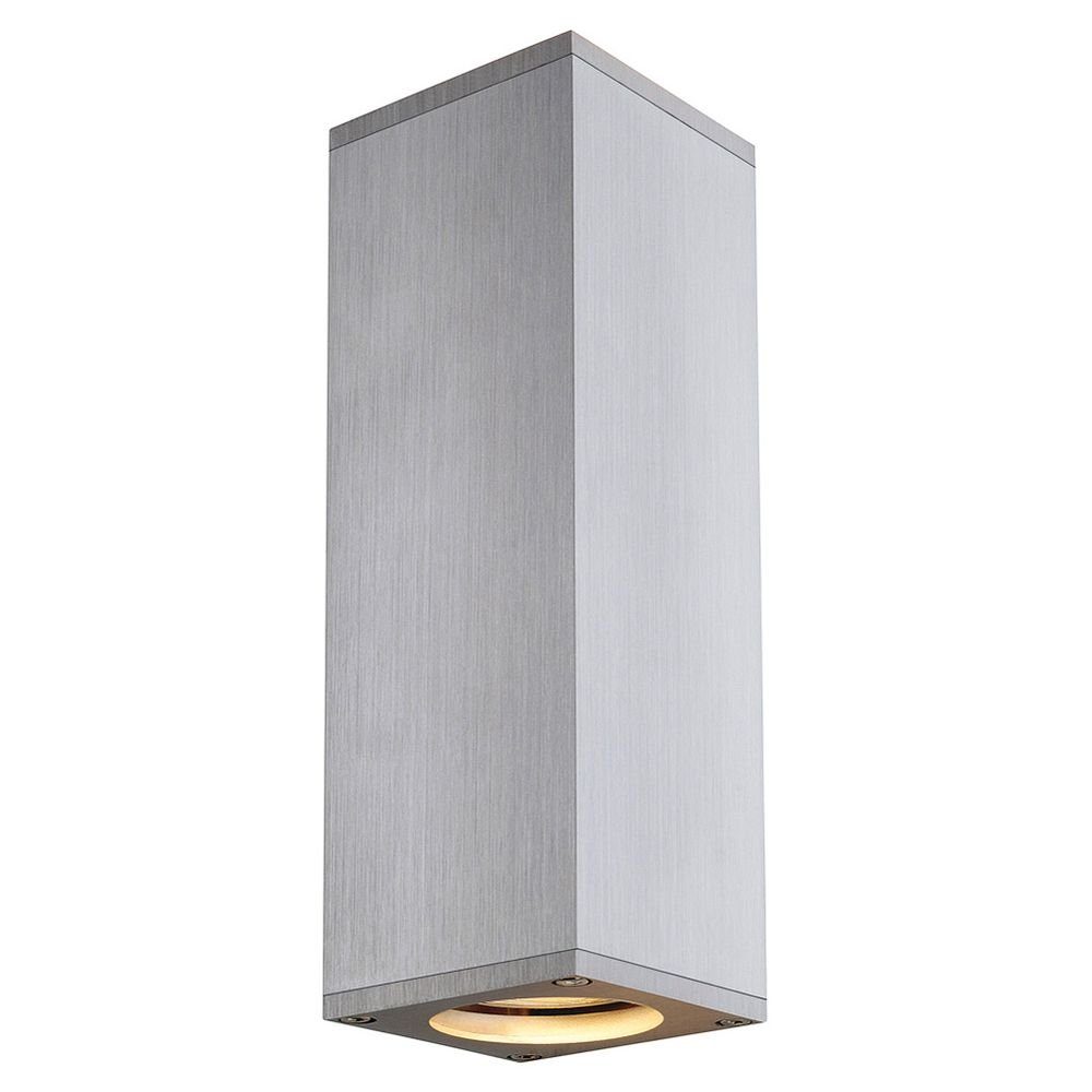 SLV Wandleuchte Theo Up & Angabe, Aluminium-gebürstet, Wandleuchte, GU10, Wandlicht keine Leuchtmittel enthalten: warmweiss, 2x50W, Down, max. Nein, Wandleuchte, Wandlampe