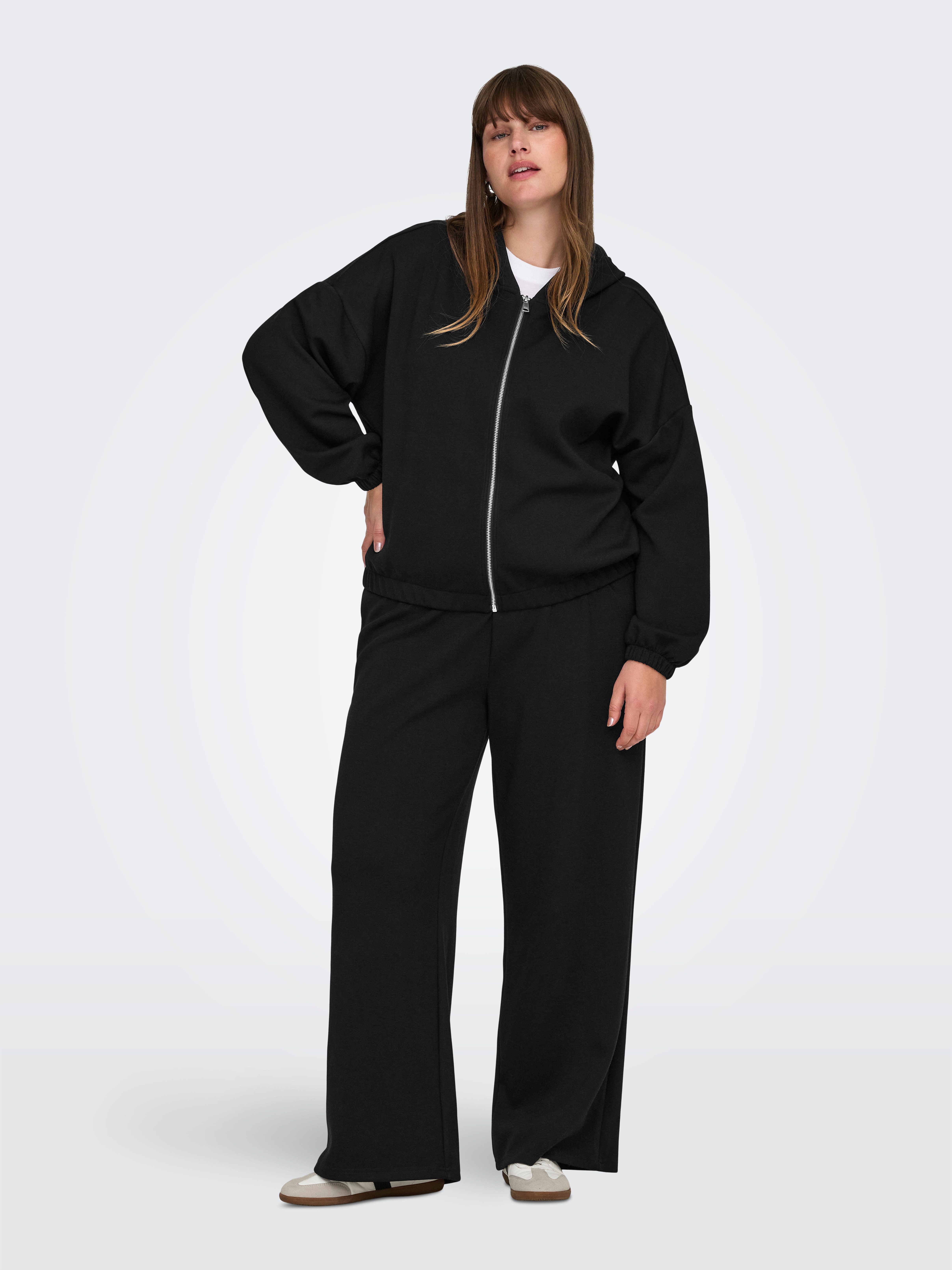 ONLY CARMAKOMA Kapuzensweatshirt CARSCARLETT LS ELASTIC ZIP HOOD SWT NOOS