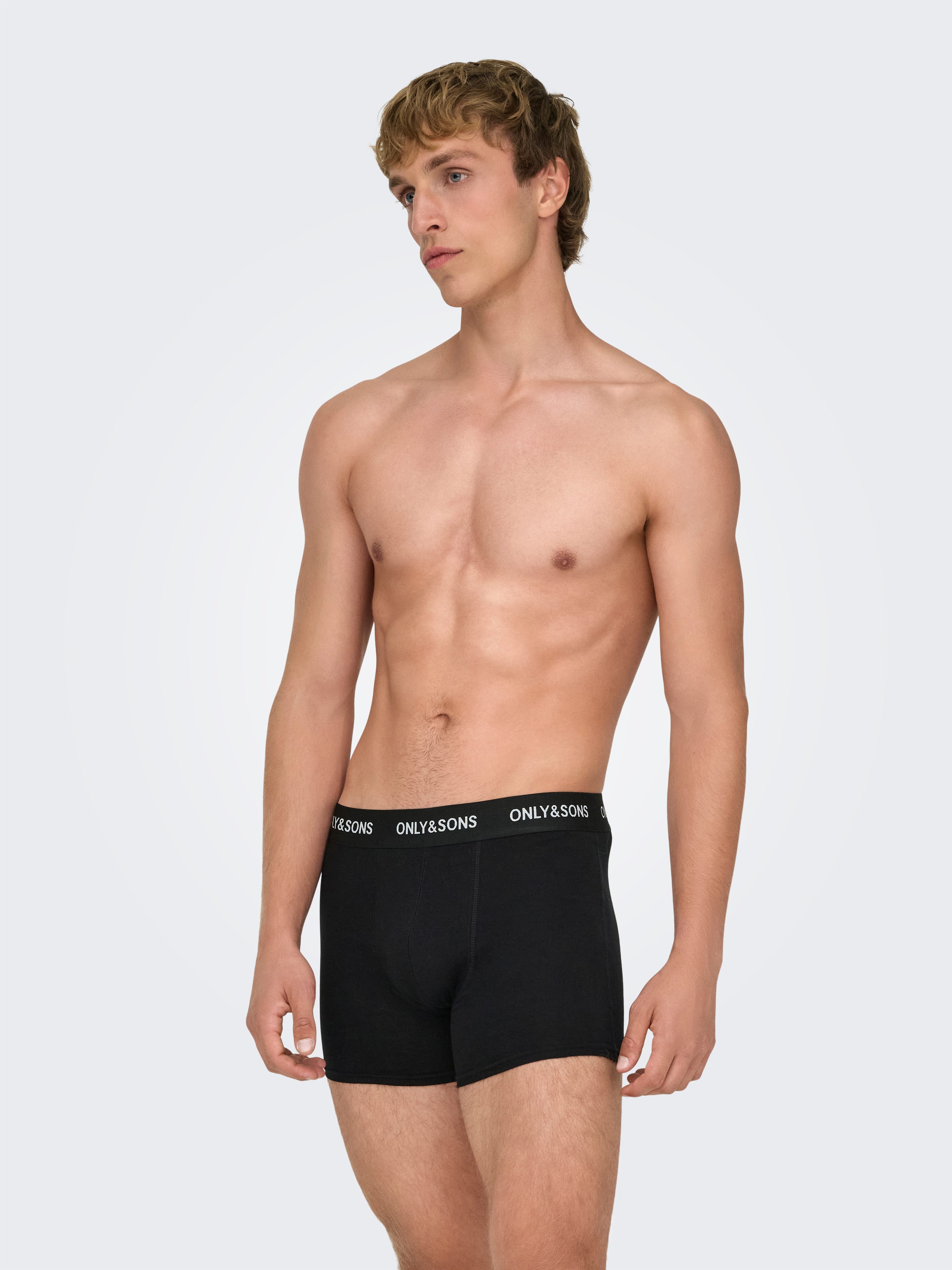 ONLY & SONS Trunk ONSBASIC SOLID BOXER 3PACK NOOS (Packung, 3-St) Baumwollmischung, eng anliegend